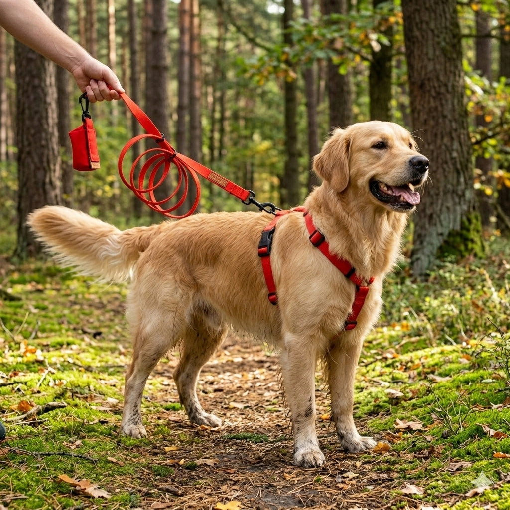 PRESSURE-FREE GUARD harness for medium dog M/L 25 mm BEAGLE BULTERIER GOLDEN Type adjustable