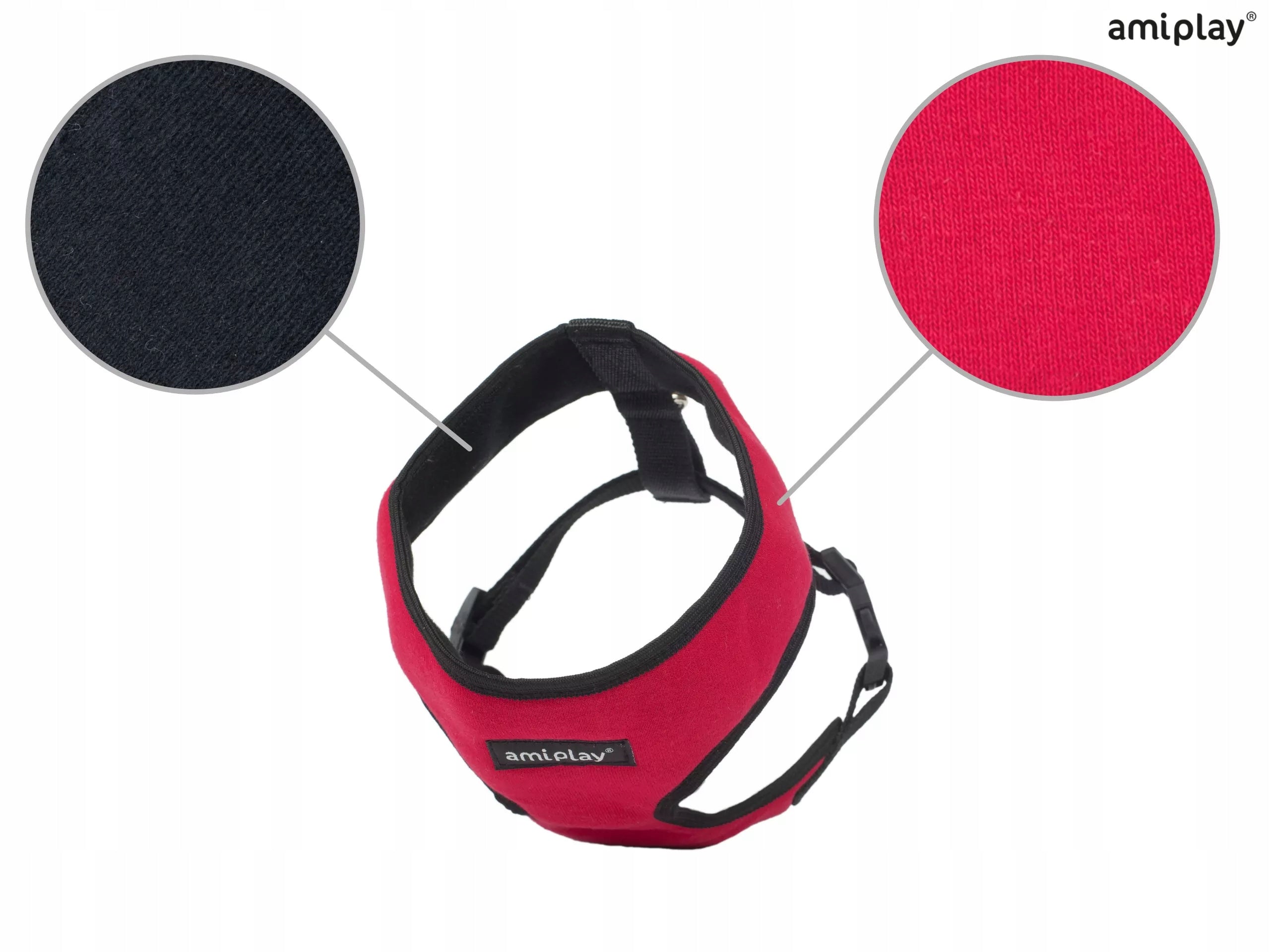 PRESSURE-FREE HARNESS AMIPLAY SCOUT DENVER XS RED FOR DOG Brand Amiplay