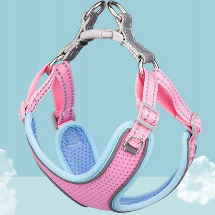 PRESSURE-FREE HARNESS FOR DOG BREATHABLE BREEZE reflective XXS pastel pink Manufacturer code 5903857444674
