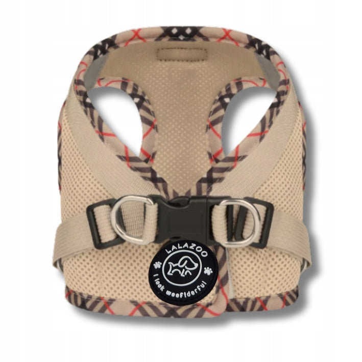 PRESSURE-FREE HARNESS FOR SMALL DOG Vest BENXI + LEASH beige XS Brand Lalazoo
