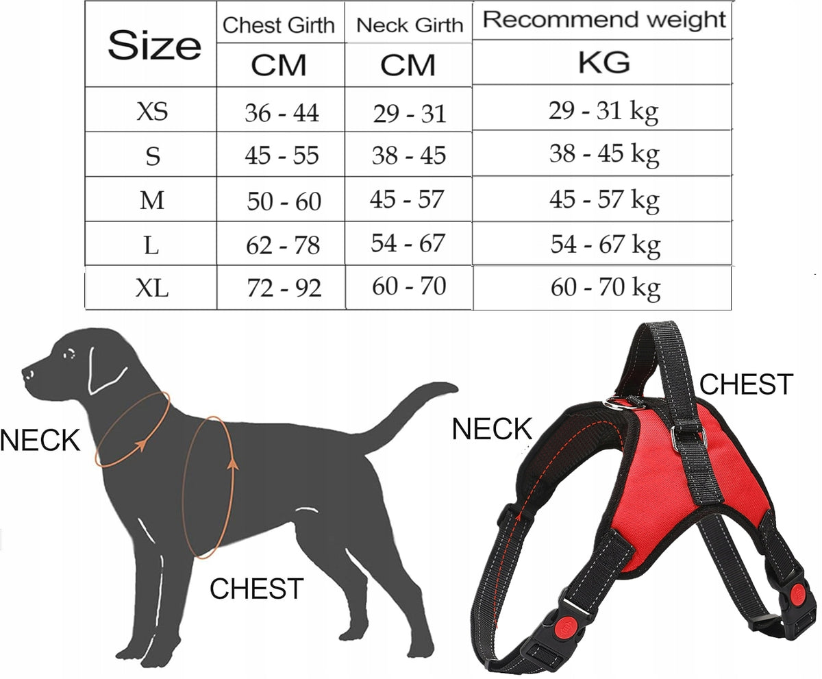 PRESSURE-FREE HARNESS for Dog + Reflective LEASH XL Packaging status original