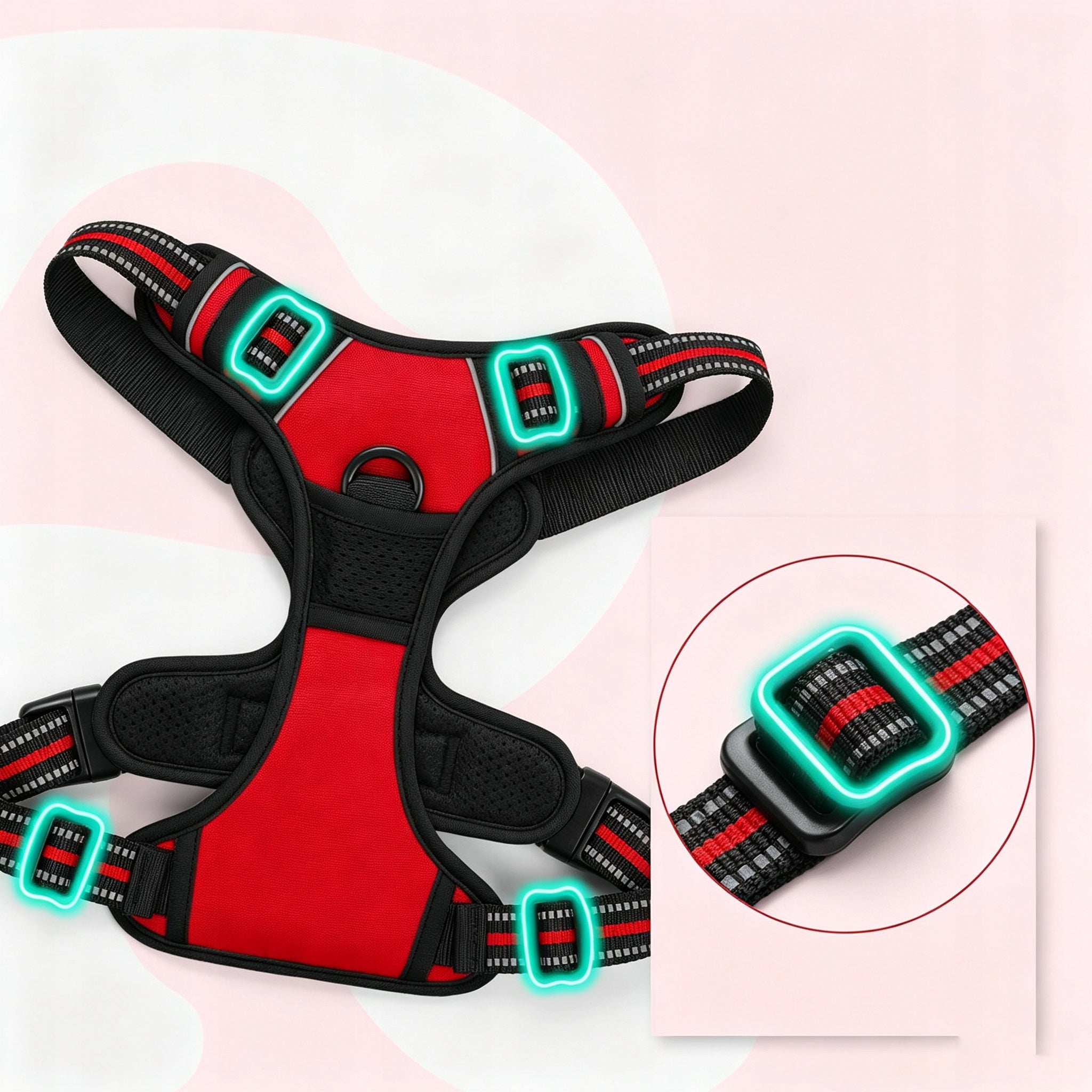 PRESSURE-FREE HARNESS for big dog red XL 75-95cm Shepherd Brand no brand