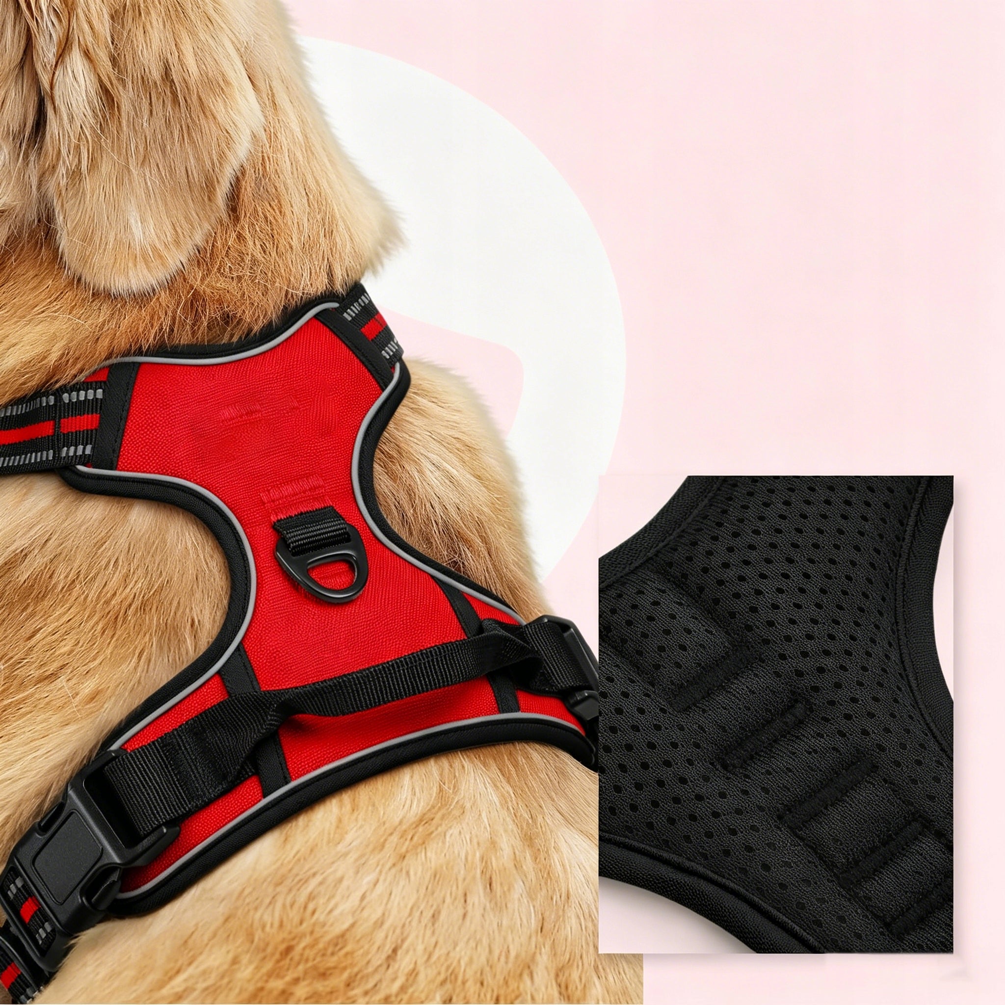 PRESSURE-FREE HARNESS for big dog red XL 75-95cm Shepherd Packaging status original