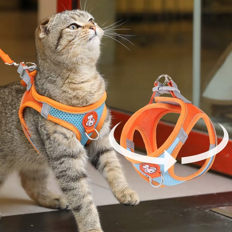 PRESSURE-FREE WALKING HARNESS ADJUSTABLE REFLECTIVE FOR CAT BREATHABLE S EAN (GTIN) 5906022642578