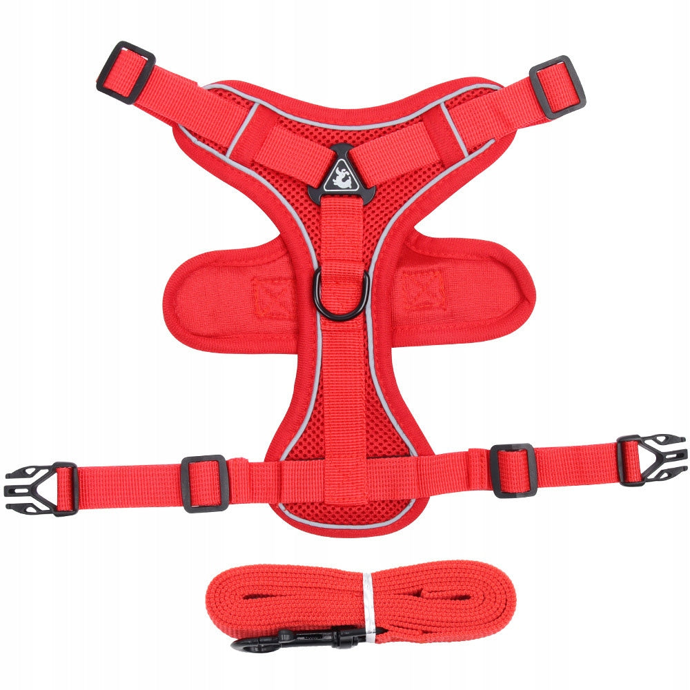 PRESSURE-FREE WALKING HARNESS ADJUSTABLE TYPE GUARD FOR CAT + LEASH r. L Manufacturer code SZL.K.G.RED.LL