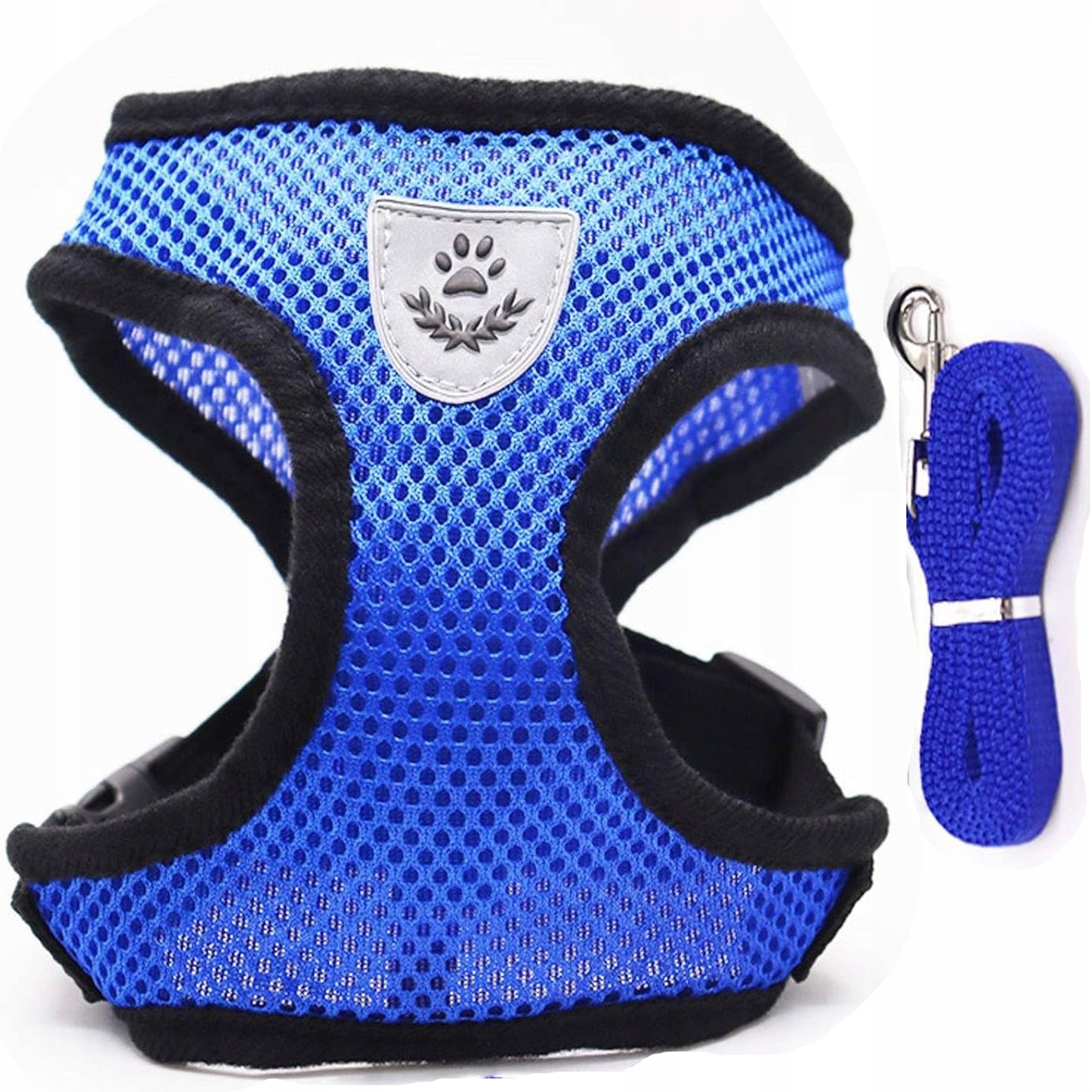 PRESSURE-FREE WALKING HARNESS FOR CAT DOG M BREATHABLE COMFORTABLE WITH LEASH
