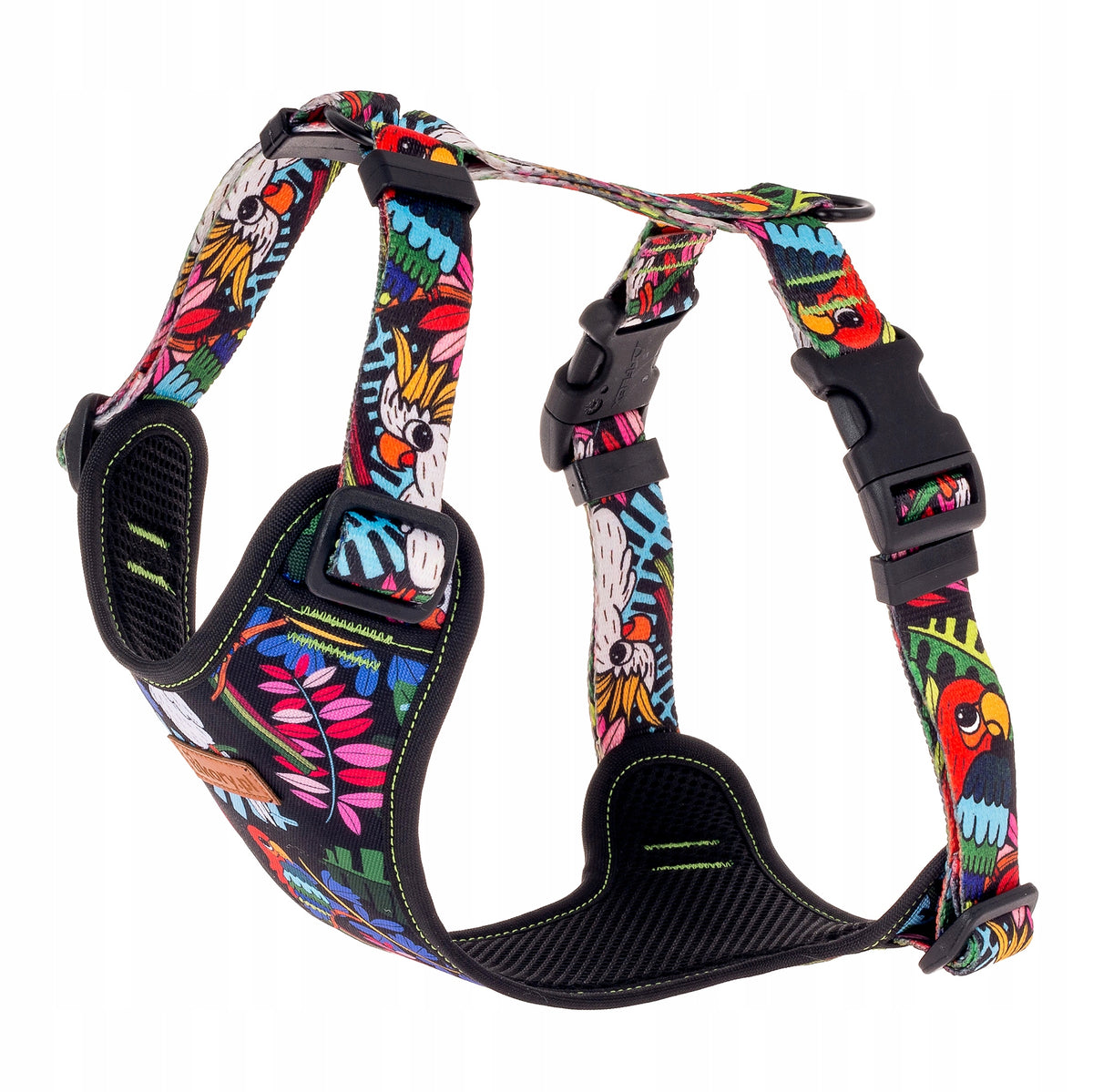 PRESSURE-FREE adjustable harness for outgoing cat Ukory BLACK jungle