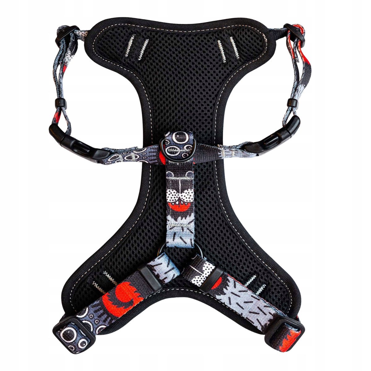PRESSURE-FREE adjustable harness for small kitten Ukory GREY Halloween theme Brand Ukory