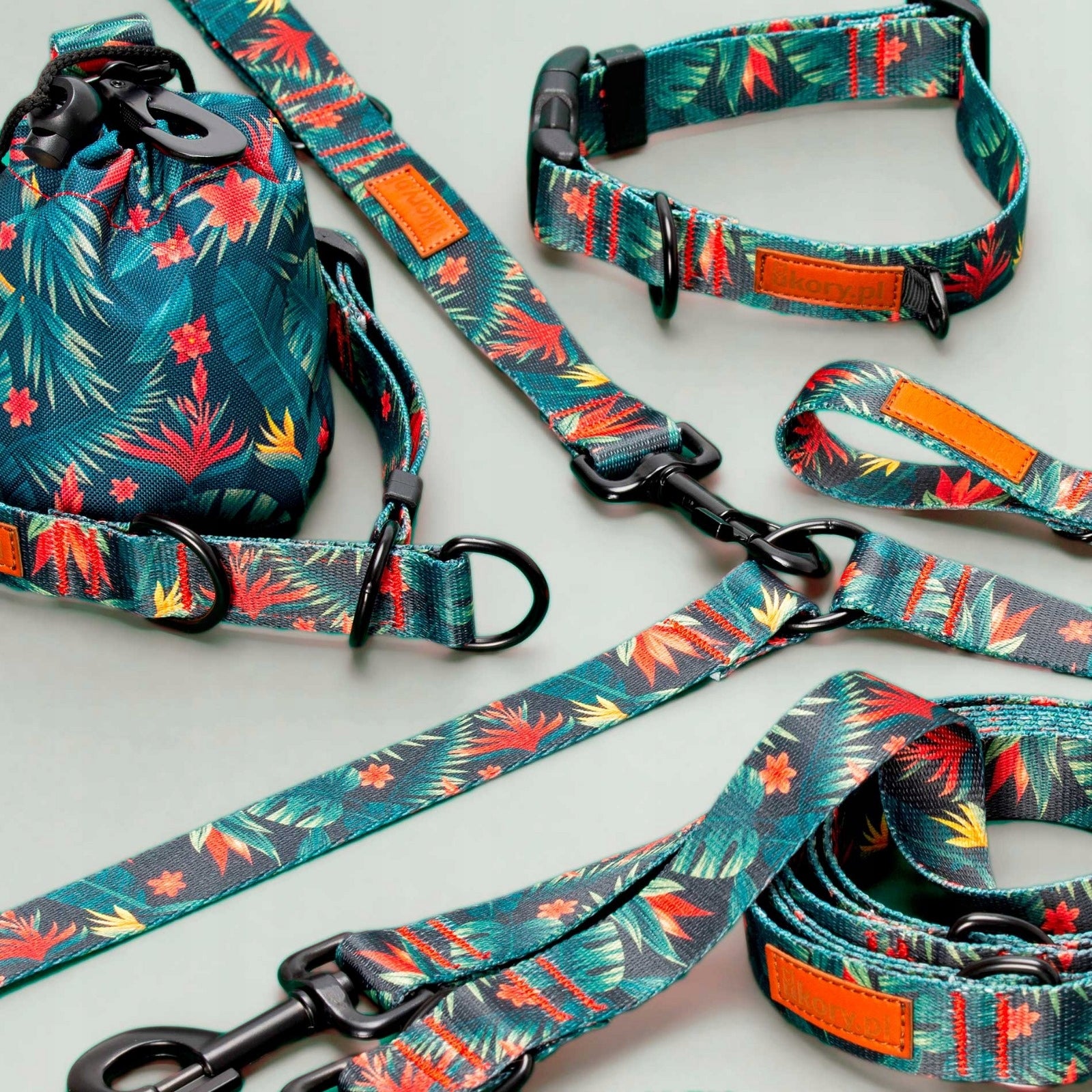 PRESSURE-FREE walking harness for medium dog terrier S 20mm Ukory GREEN Kind walking harness