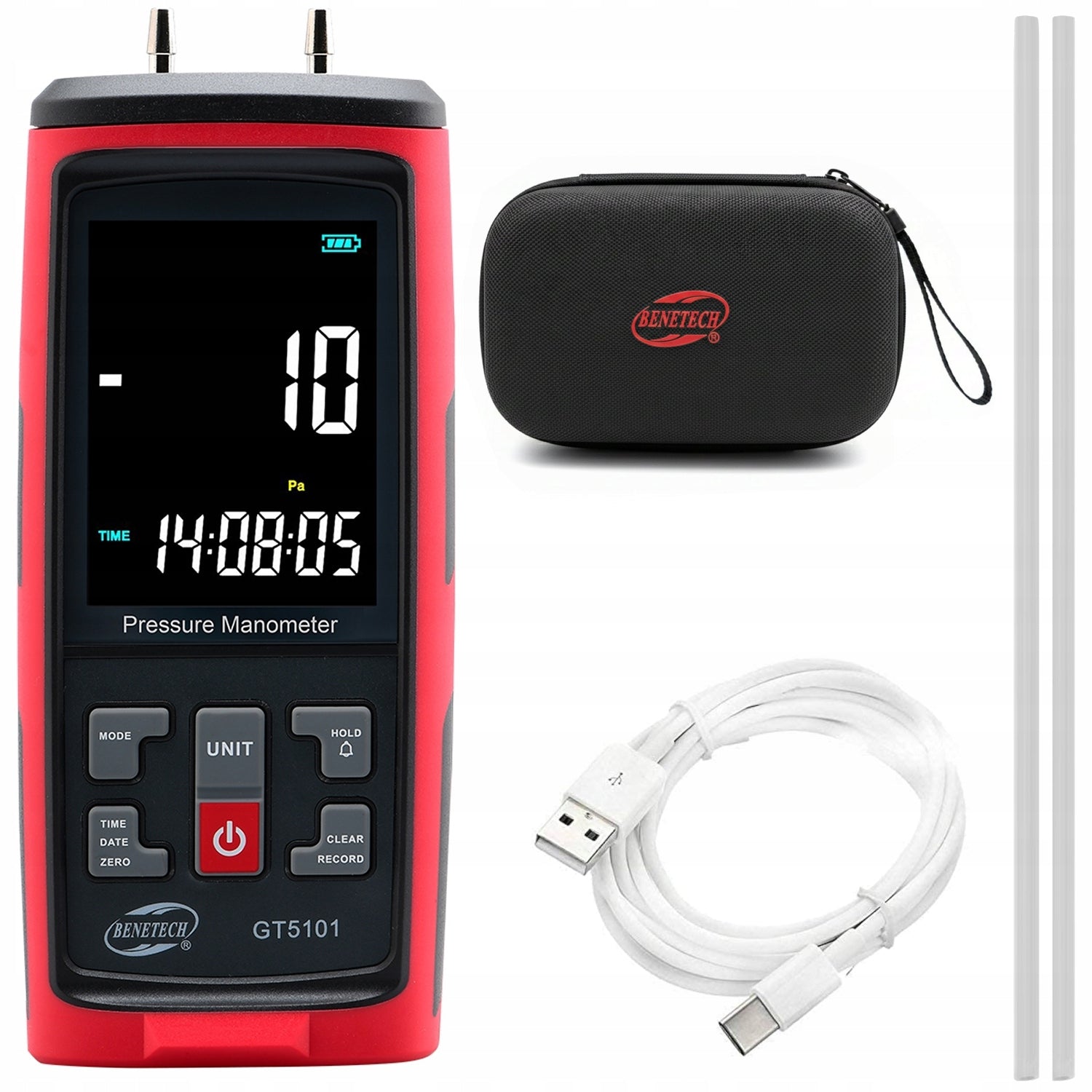 PRESSURE GAUGE DIFFERENTIAL PRESSURE TESTER VACUUM PROGRAM PC 1 BAR