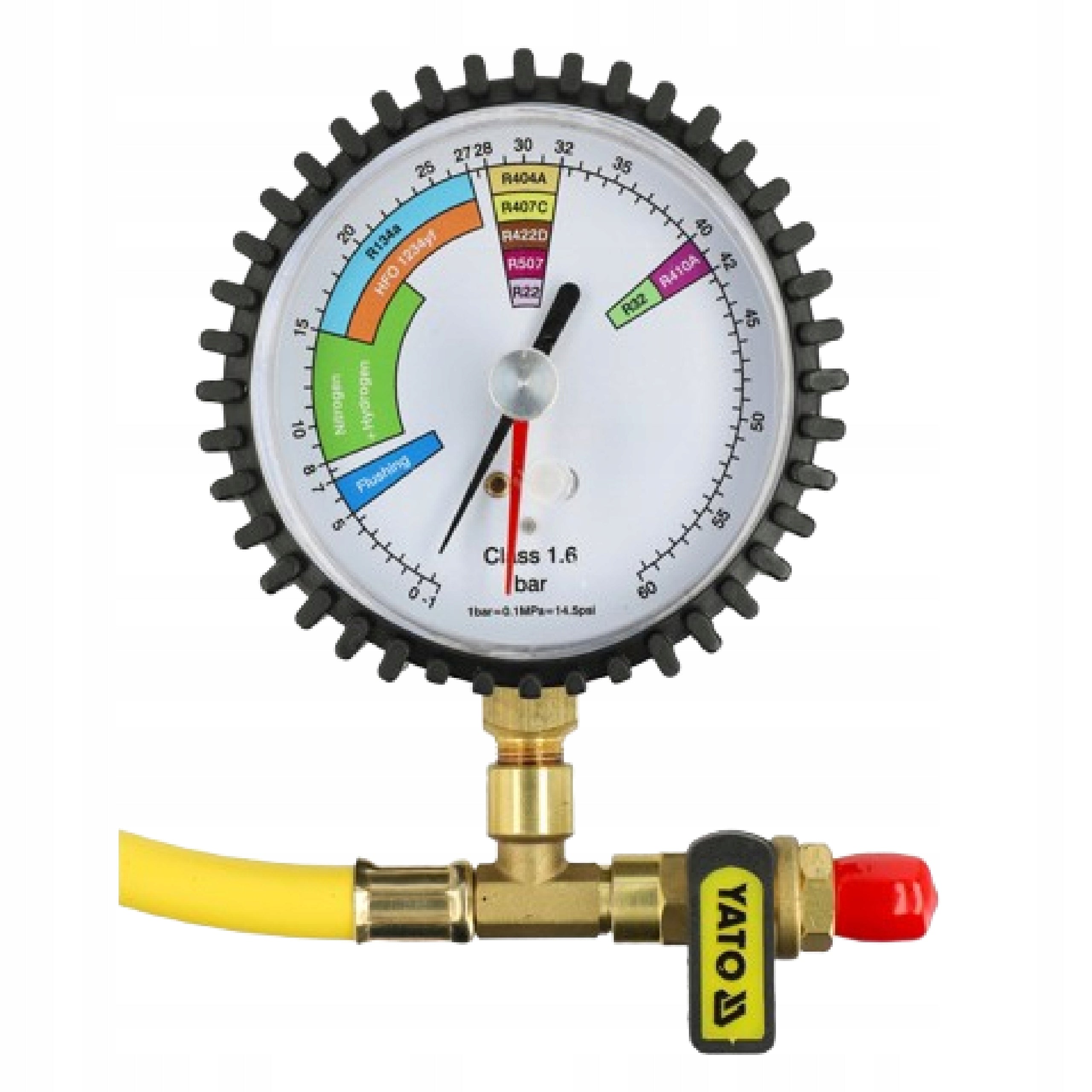 PRESSURE GAUGE FOR AIR CONDITIONING LEAK CONTROL KIT 80MM + HOSE 200MM