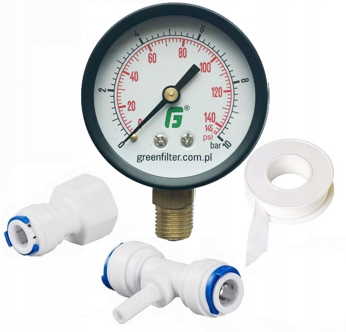 PRESSURE GAUGE FOR MEASURING WATER PRESSURE FILTER OSMOSIS RO