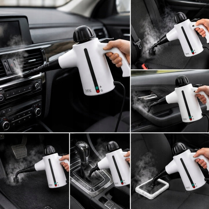 PRESSURE STEAM CLEANER 3,7BARA FOR GROUT UPHOLSTERY WINDOWS BED BUG STEAMER Dominant color white