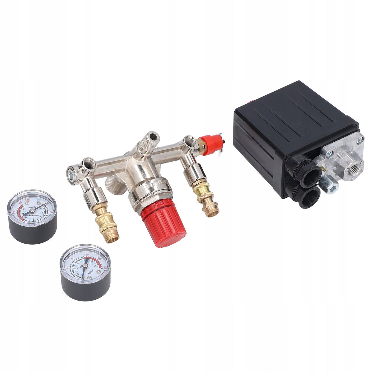 PRESSURE SWITCH FOR COMPRESSOR TYPE T 100-240V PRESSURE SWITCH WITH PRESSURE GAUGE EAN (GTIN) 4053673381668