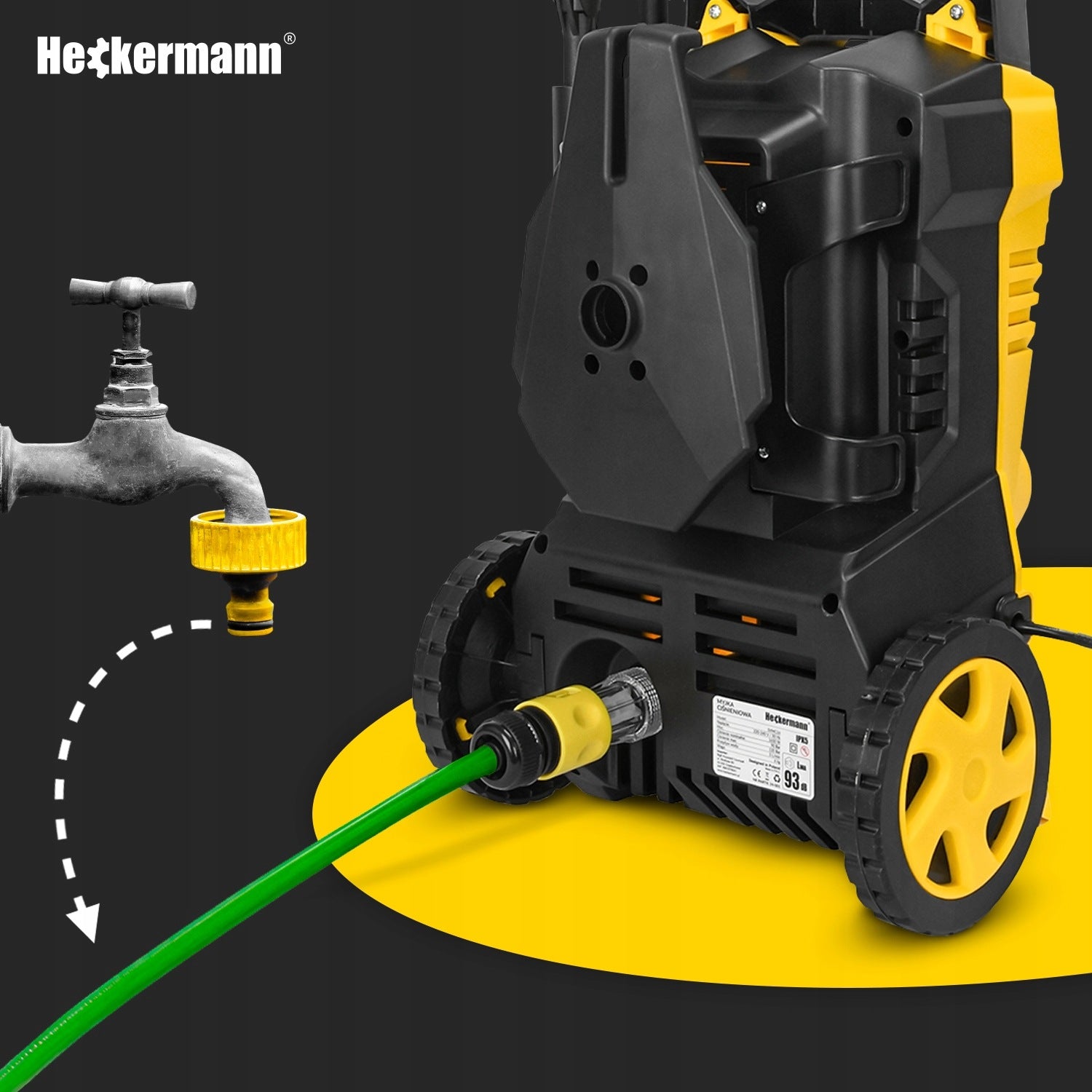 PRESSURE WASHER 135BAR SET SELF-SUCTION FOAMER ALUMINUM PUMP 1650W Operating pressure 135 bar