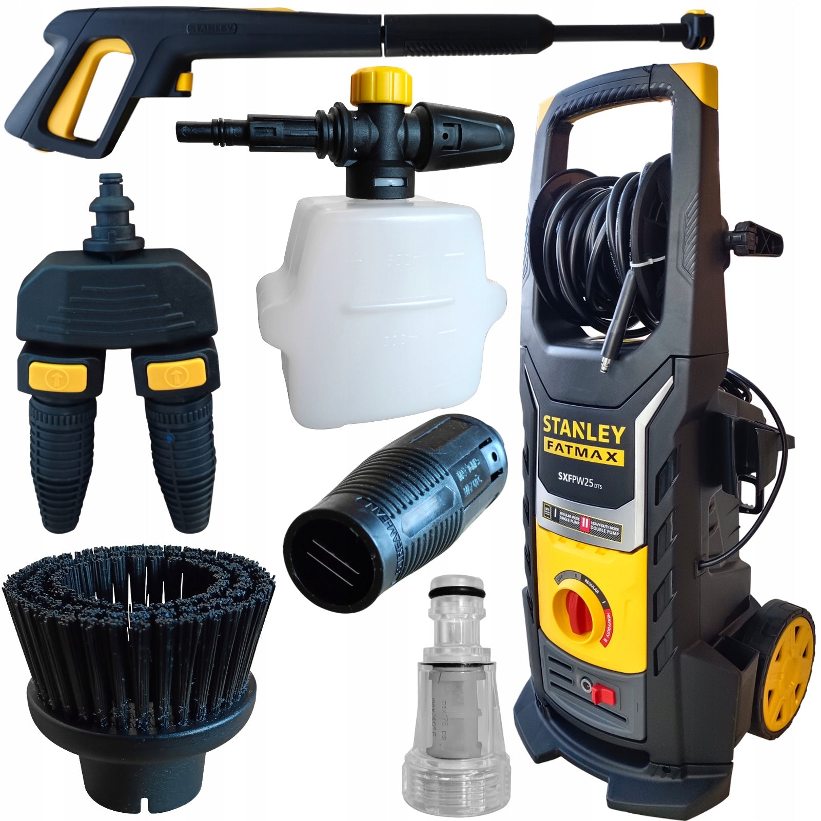 PRESSURE WASHER 150bar 2500W STANLEY FATMAX SET ACCESSORIES