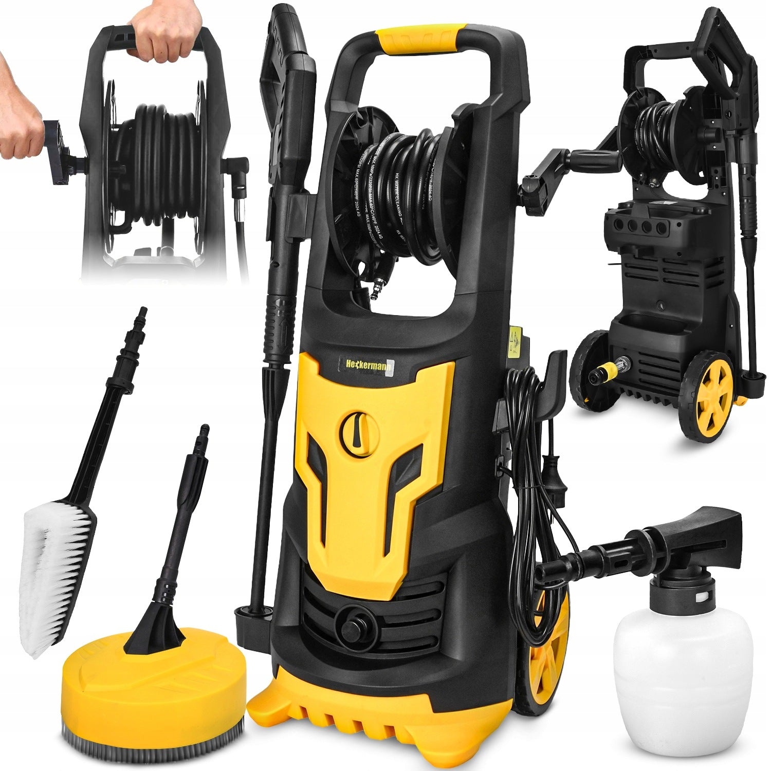 PRESSURE WASHER 165BAR SET SELF-SUCTION FOAMER ALUMINUM PUMP 2200W