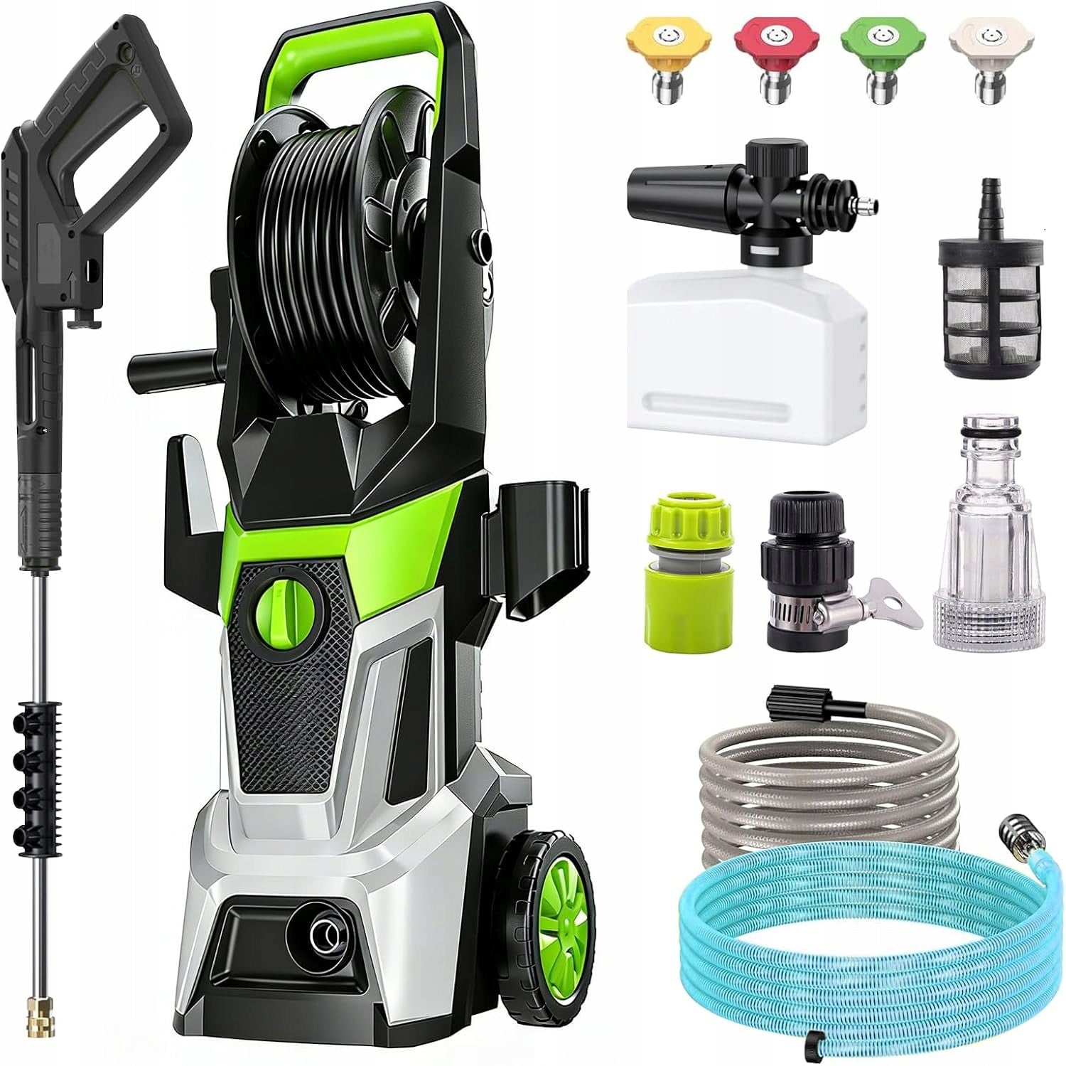 PRESSURE WASHER 200 BAR 3000W GUN TURBO NOZZLES