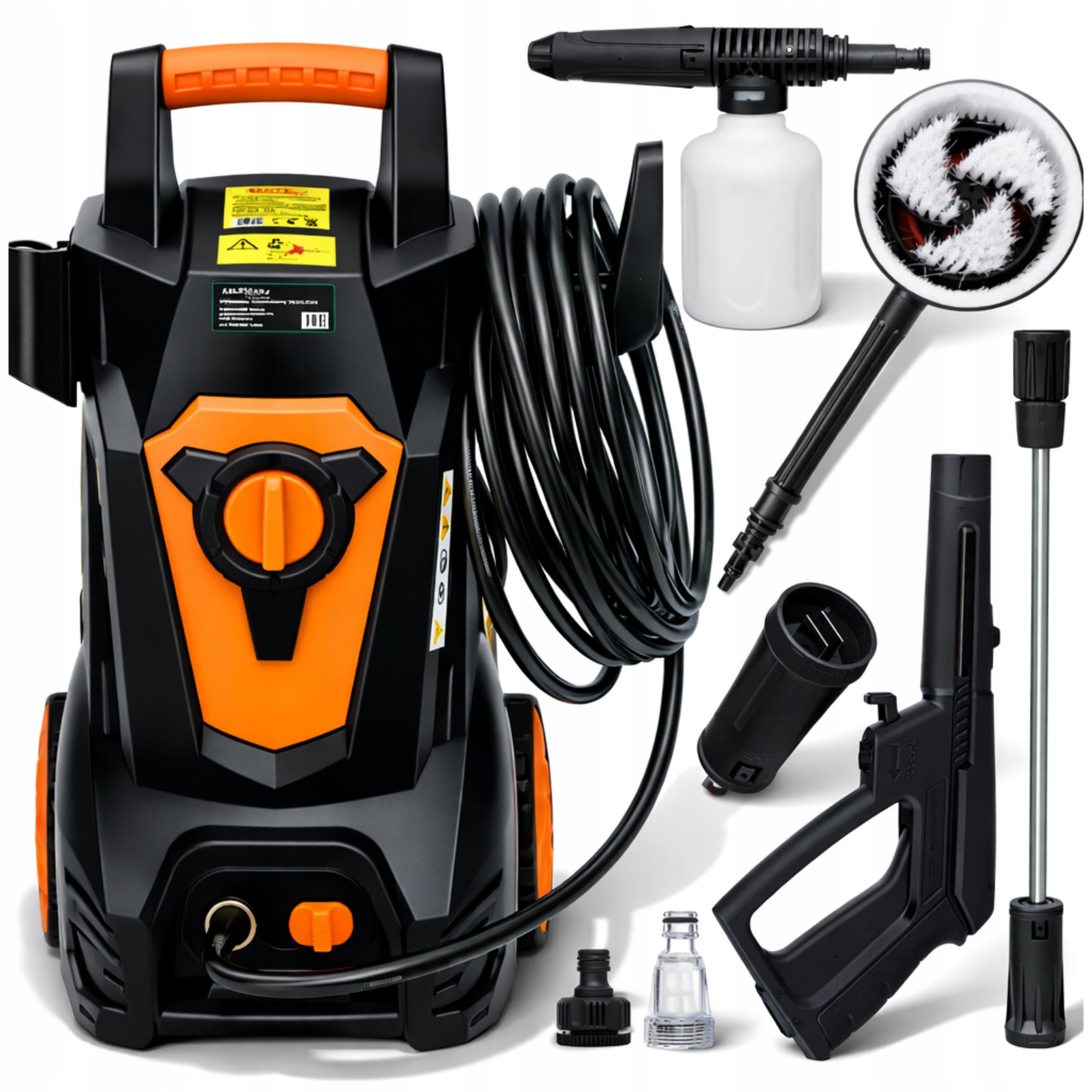 PRESSURE WASHER 200 BAR POWERFUL PUMP SET FOR WASHER 2000W LANCE BRUSH