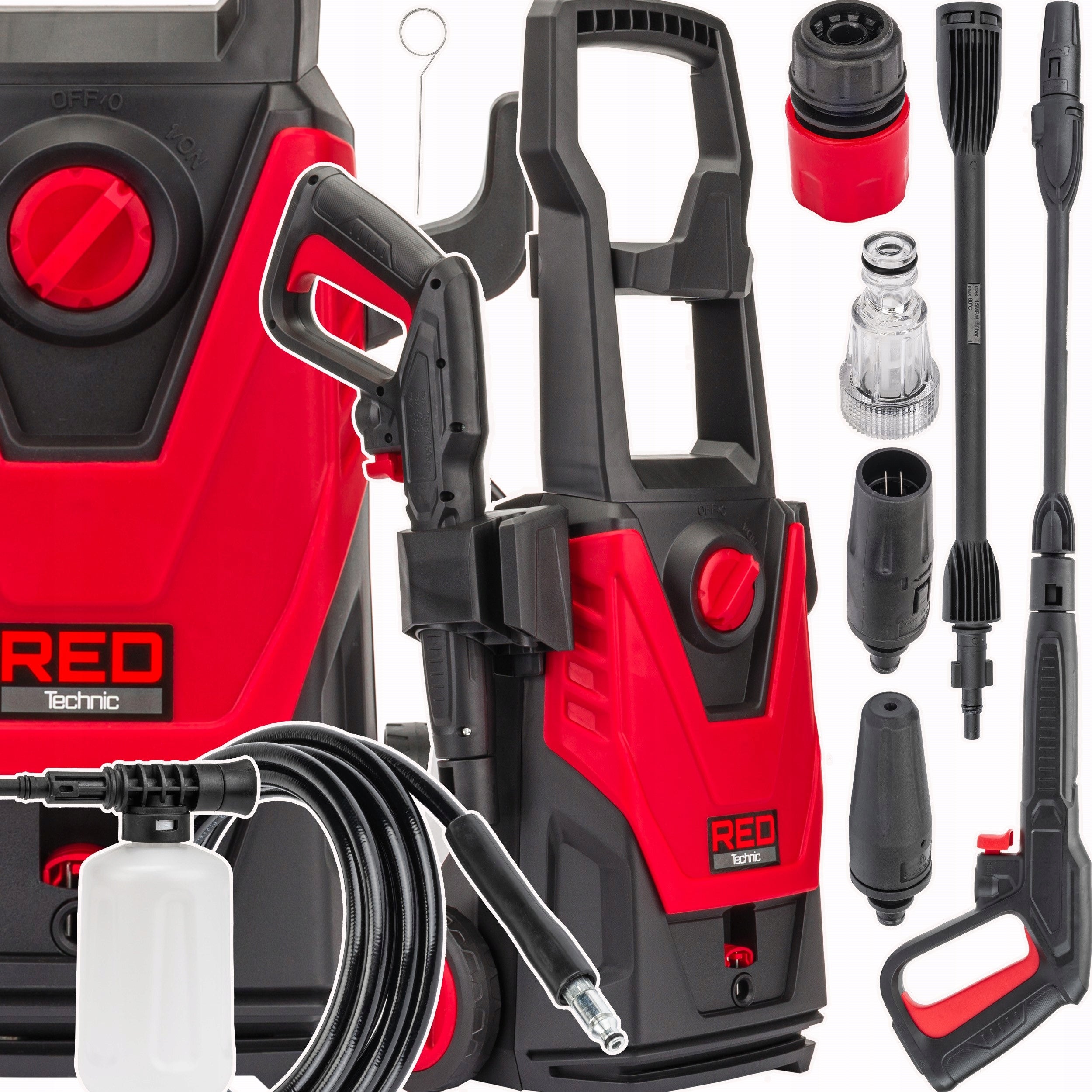 PRESSURE WASHER 230 BAR POWER 1600W TURBO LANCE ALUMINUM PUMP SET XXL