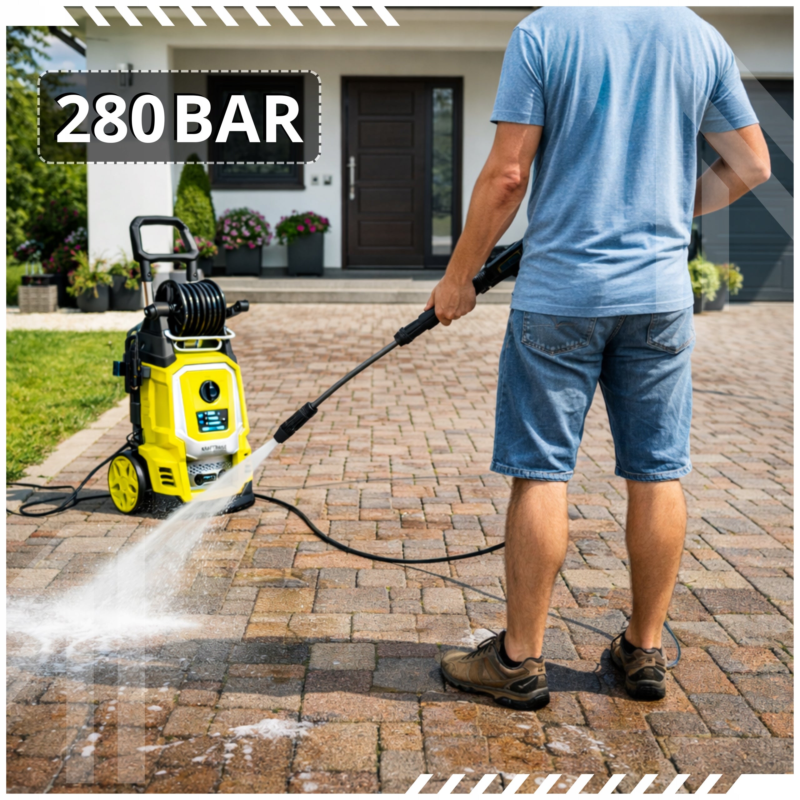 PRESSURE WASHER 280 BAR PUMP STRONG BRASS LARGE SET 3000W INDUCTION Brand no brand