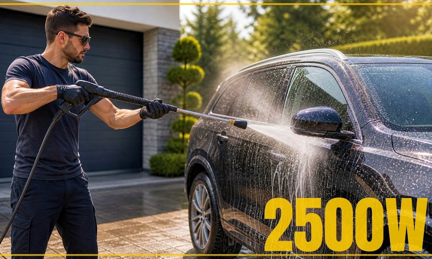 PRESSURE WASHER 300 BAR BRASS PUMP STRONG INDUCTION LARGE SET 2500W Manufacturer code MYJKA WYSOKOCIŚNIENIOWA DUŻA MOCNA 300BAR