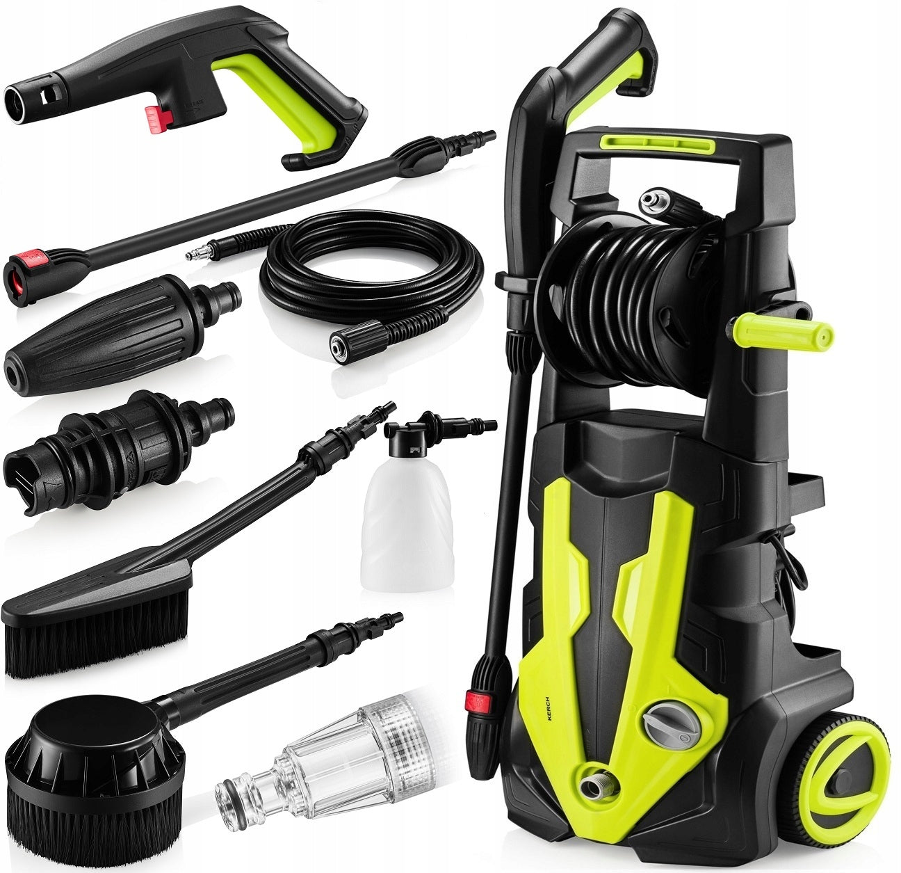 PRESSURE WASHER ALUMINIUM KERCH FORCE 2100W ACCESSORIES TURBO NOZZLE