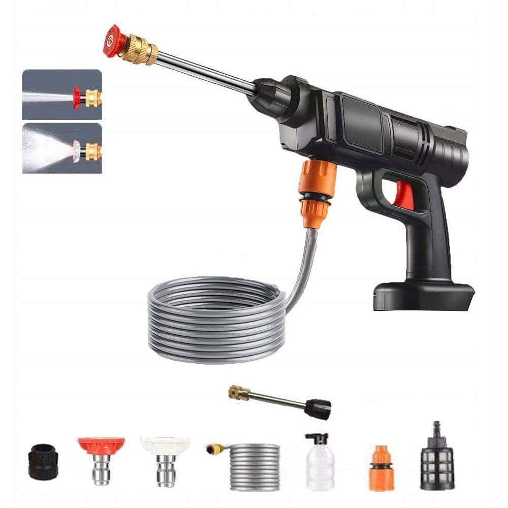PRESSURE WASHER CORDLESS CAR WASH GUN WITH NOZZLES 21V Packaging status original