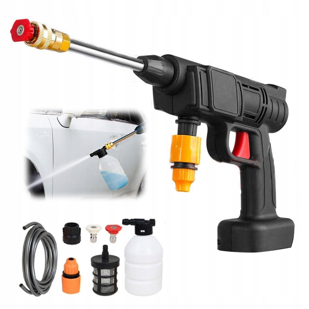 PRESSURE WASHER CORDLESS CAR WASH GUN WITH NOZZLES 21V