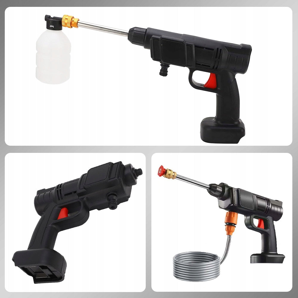 PRESSURE WASHER CORDLESS CAR WASH GUN WITH NOZZLES 21V