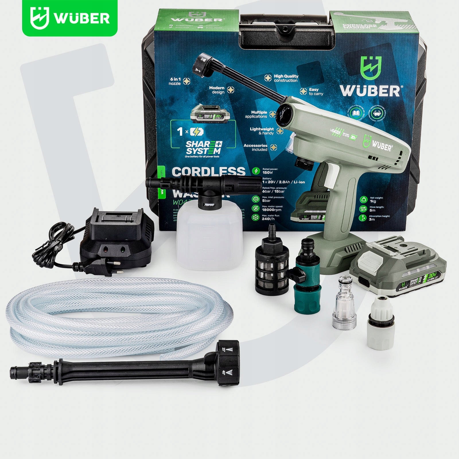 PRESSURE WASHER CORDLESS GARDEN CORDLESS AKU WUBER SET Pump type other