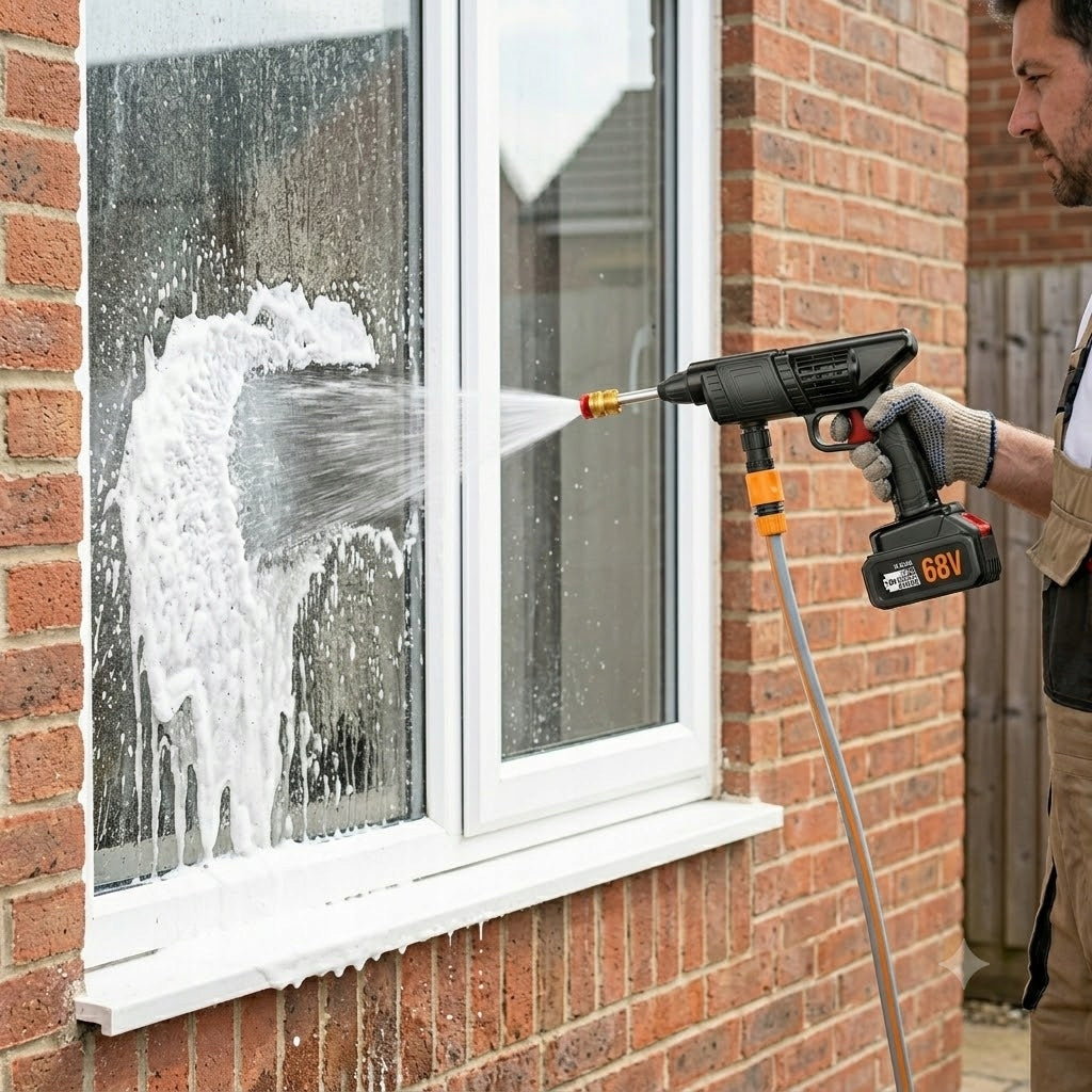 PRESSURE WASHER CORDLESS GARDEN WINDOW WASHING KIT CUBE 2xAKU Brand no brand