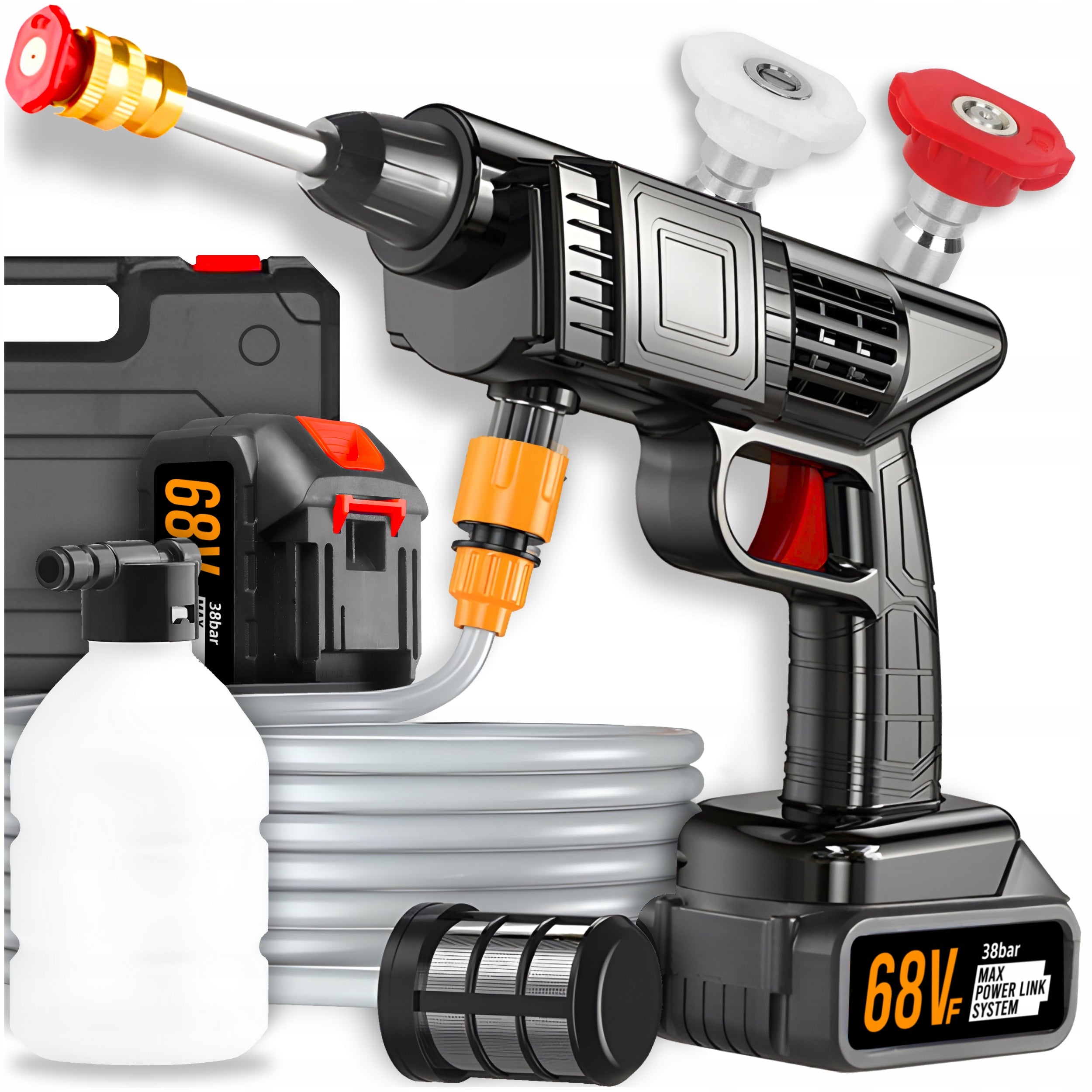 PRESSURE WASHER CORDLESS GARDEN WINDOW WASHING KIT CUBE 2xAKU Brand no brand