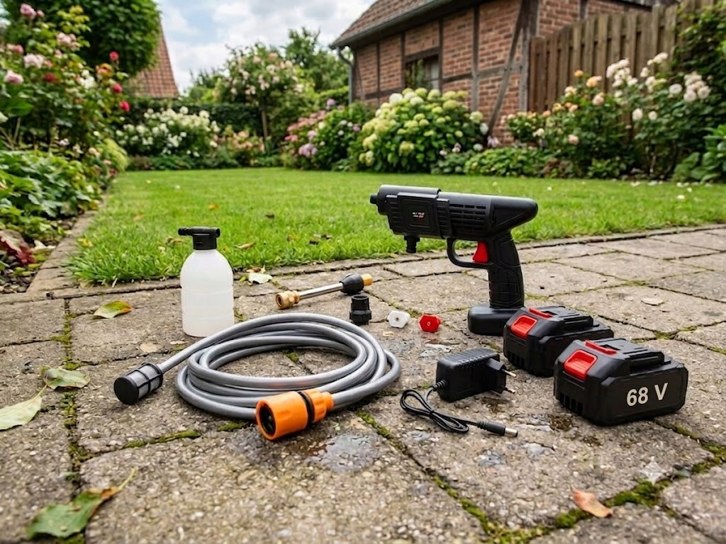 PRESSURE WASHER CORDLESS GARDEN WINDOW WASHING KIT CUBE 2xAKU Manufacturer code MYJKA CIŚNIENIOWA AKUMULATOROWA 2x AKUMULATOR