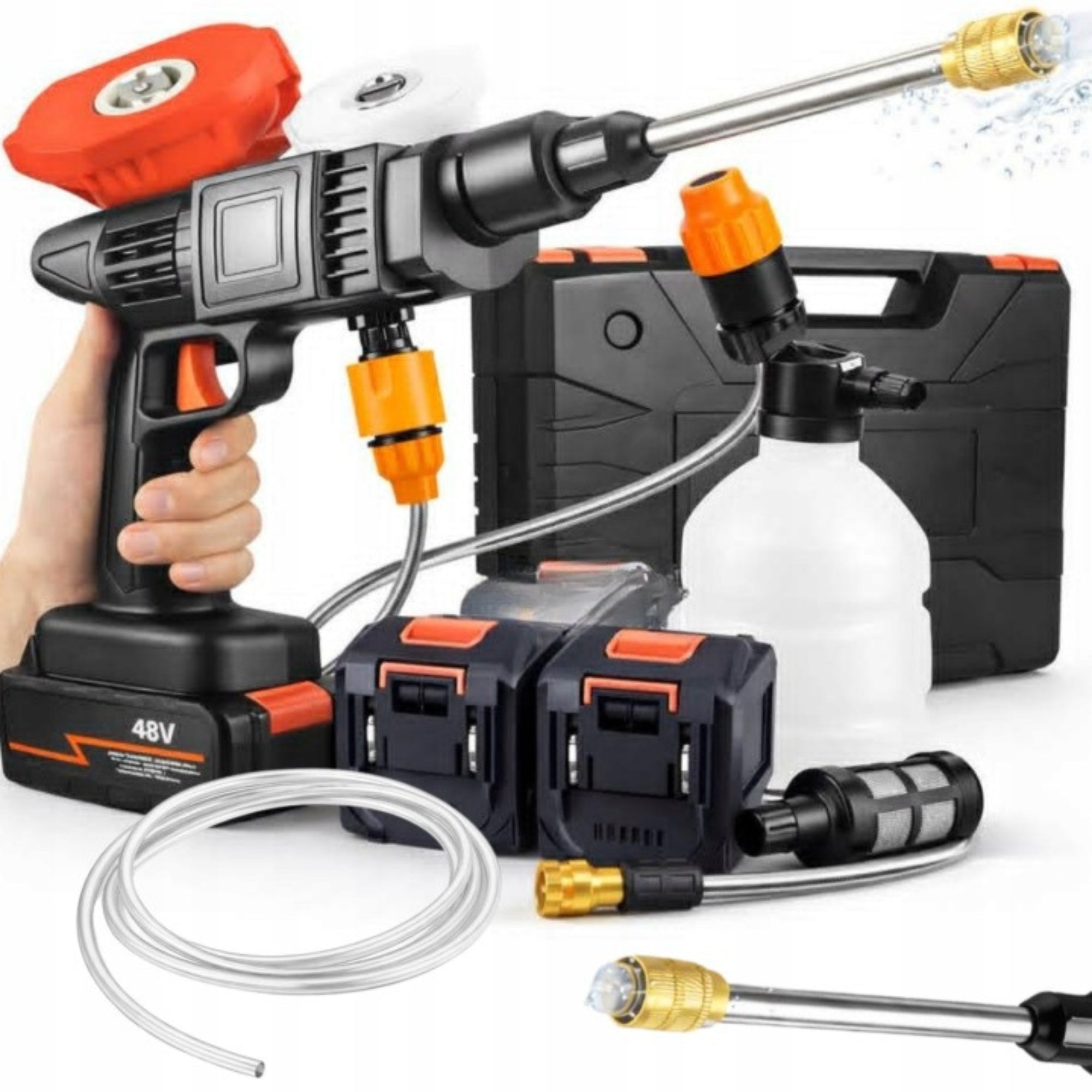 PRESSURE WASHER CORDLESS HANDHELD POWERFUL PUMP SET OF 2 X BATTERIES