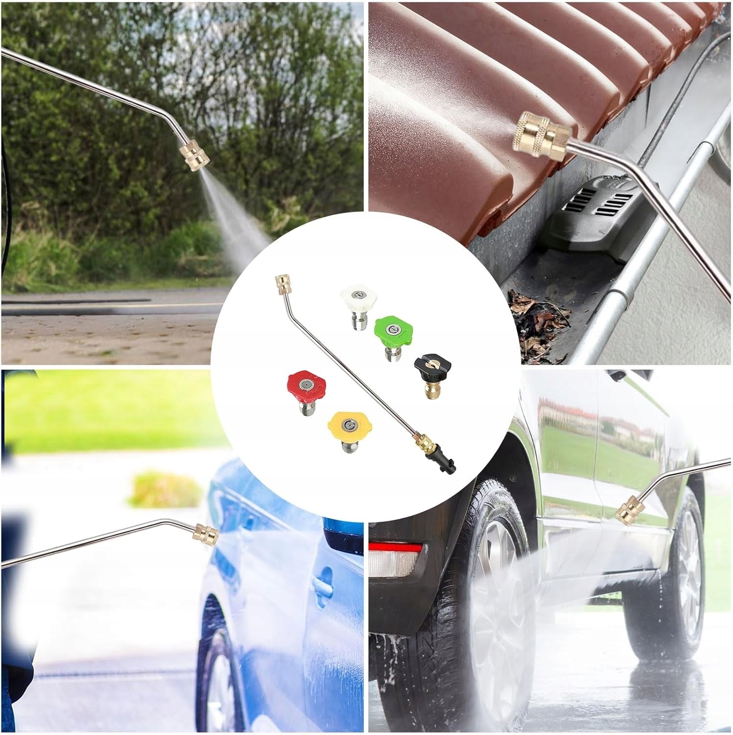 PRESSURE WASHER GUTTER CLEANER ATTACHMENT GUN WITH NOZZLES Brand no brand