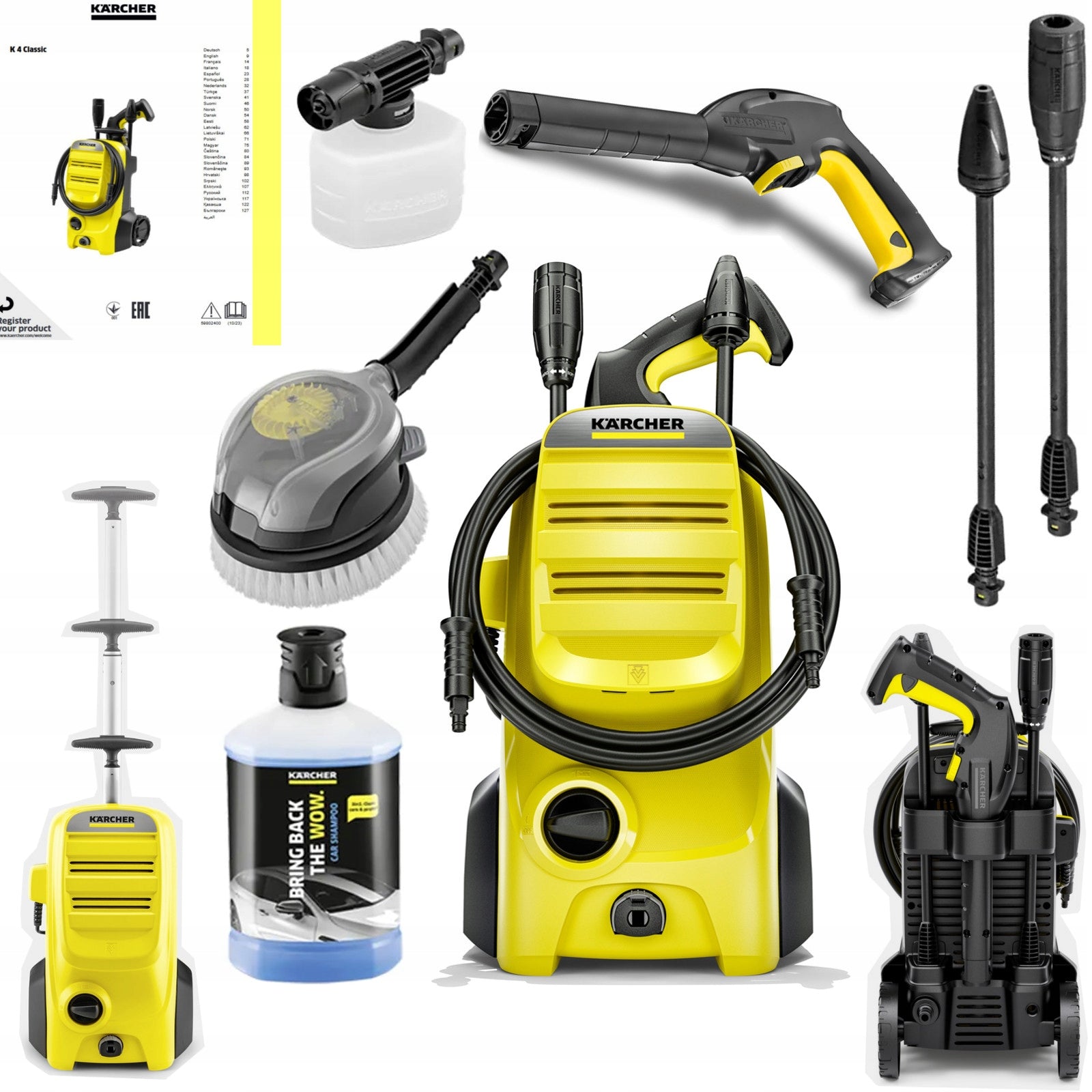 PRESSURE WASHER K 4 CAR SET KARCHER CLASSIC FOAMER LIQUID