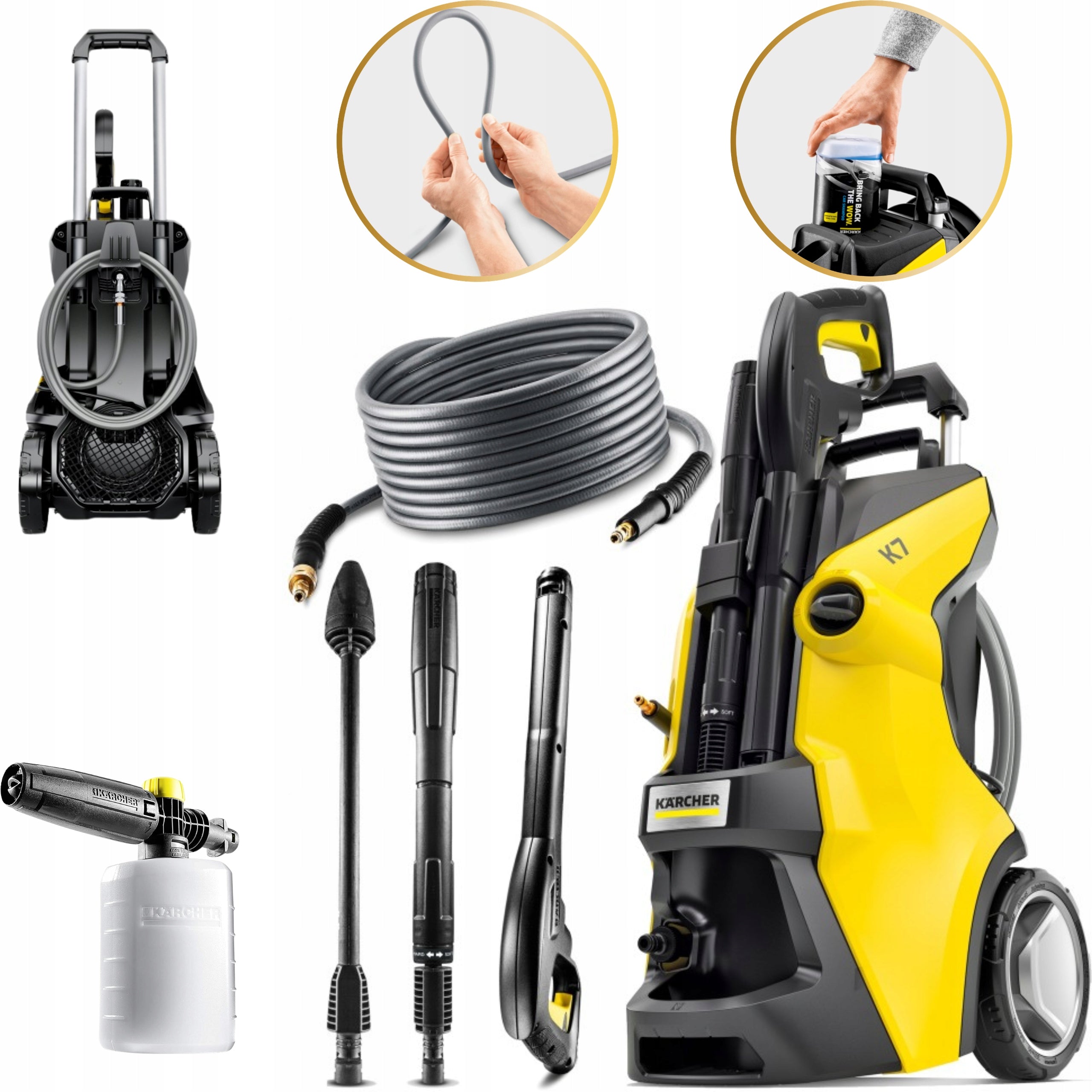 PRESSURE WASHER KARCHER K 7 POWER 180 BAR 3000W FOAMER FOR CAR CUBE