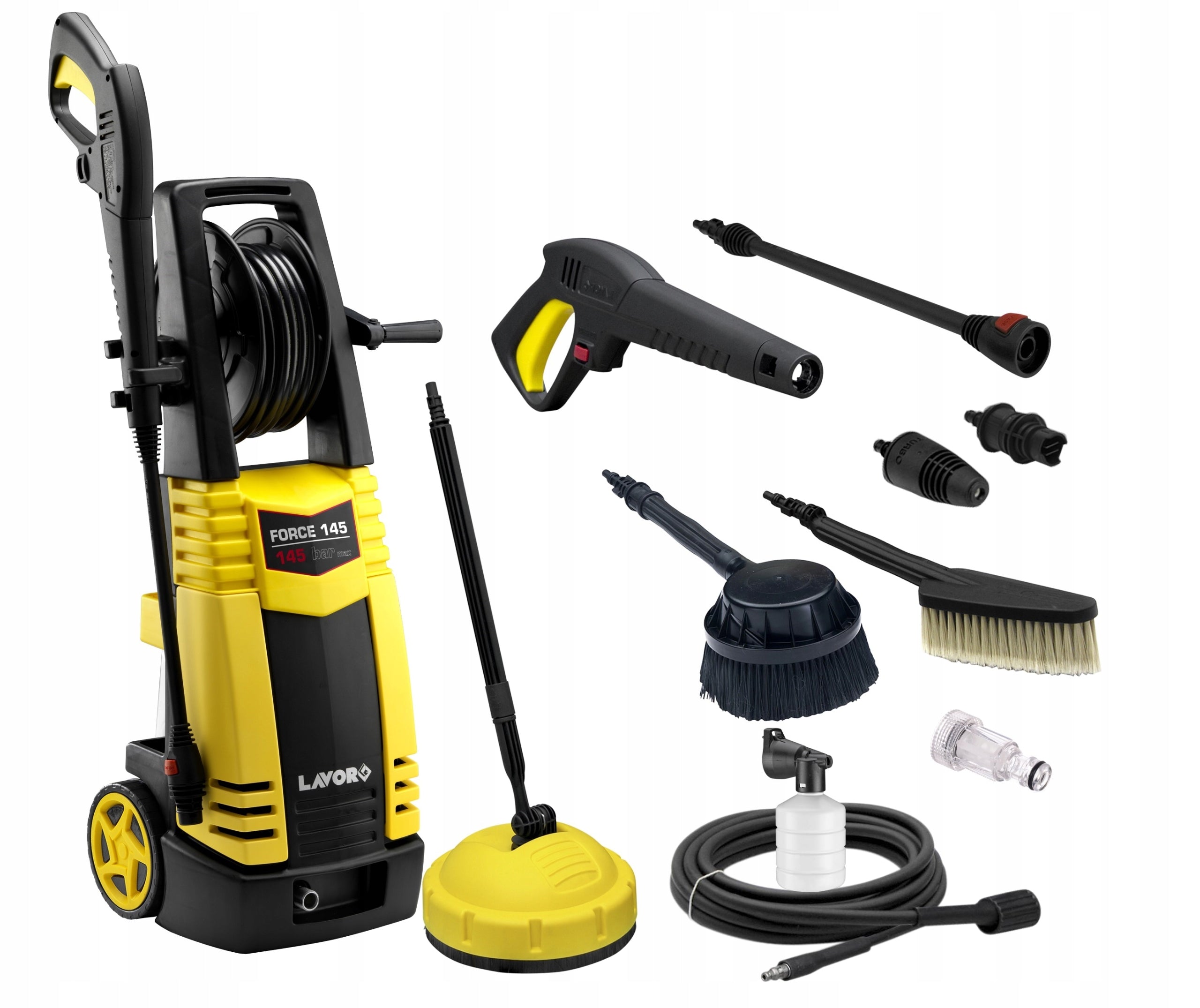 PRESSURE WASHER LAVOR FORCE 145 BAR ALUMINIUM PUMP 2100W - MEGA SET