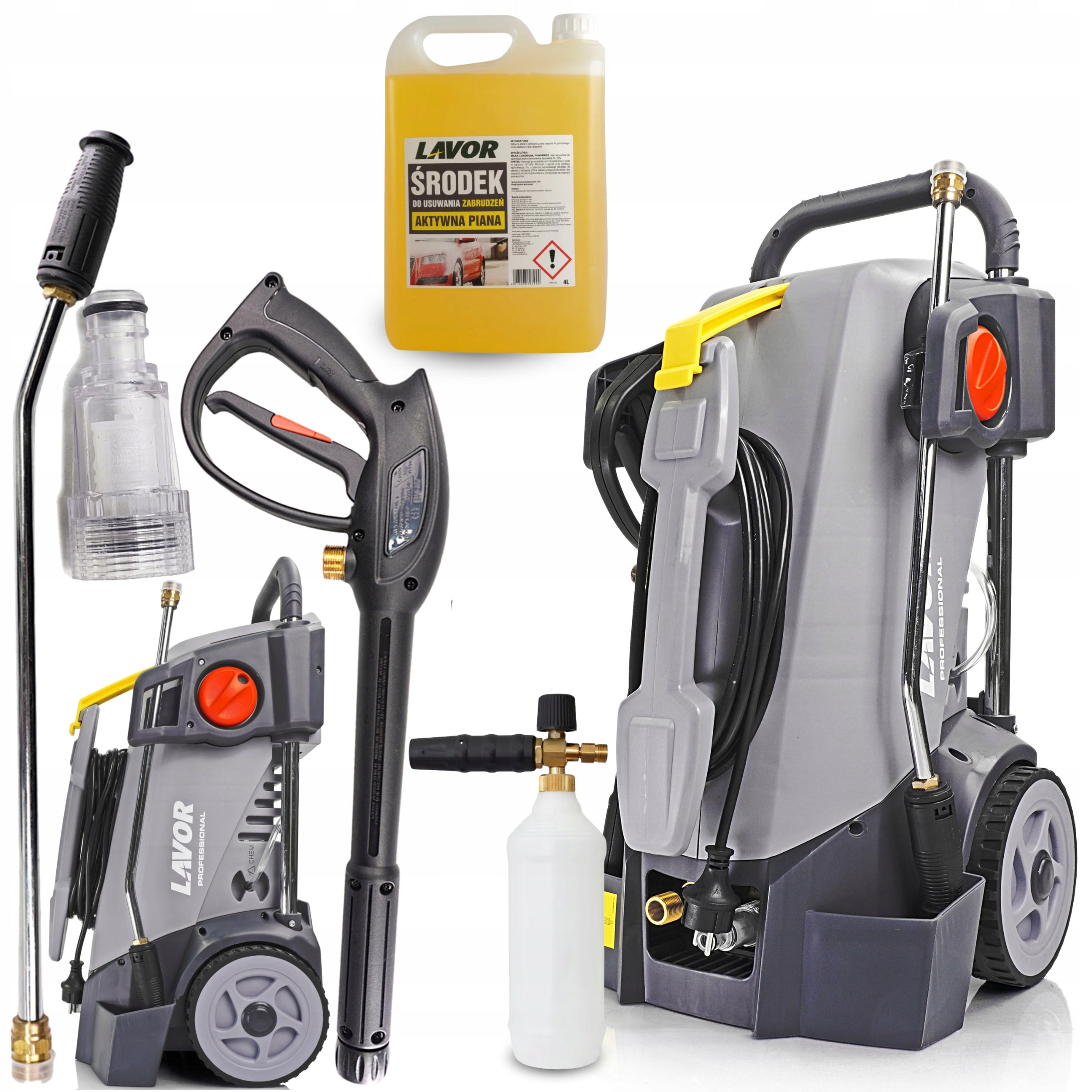 PRESSURE WASHER LAVOR MAINE 180BAR 2800W + FOAMER + ACTIVE FOAM 4L