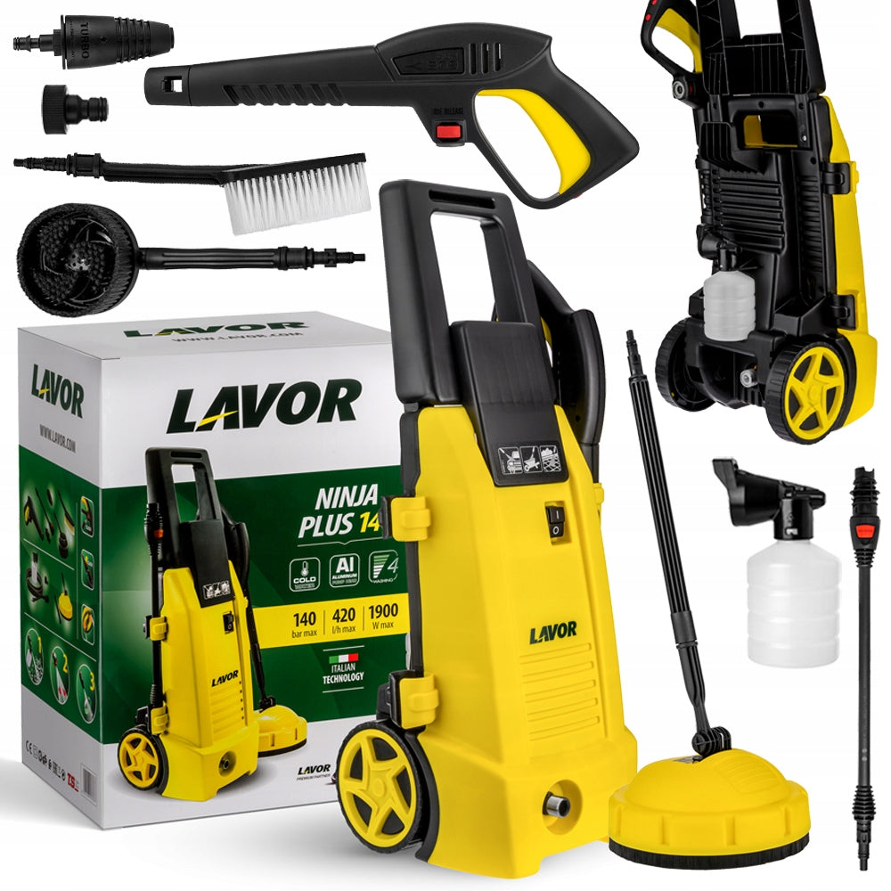PRESSURE WASHER LAVOR NINJA + CUBE SET ALUMINUM PUMP 1800W PRO
