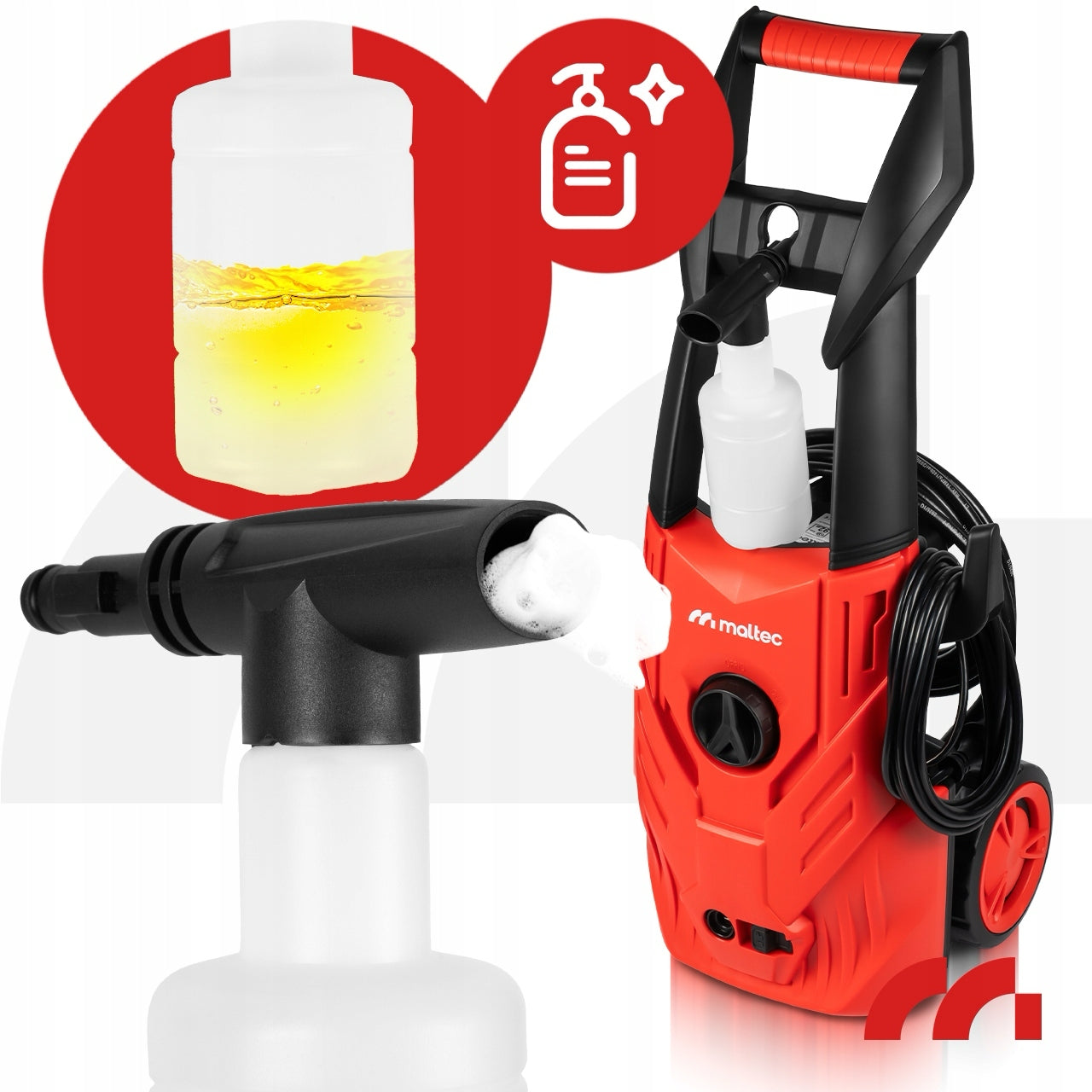 PRESSURE WASHER MALTec COMPACT SELF-SUCTION ALUMINUM PUMP POWERFUL TURBO Packaging status original