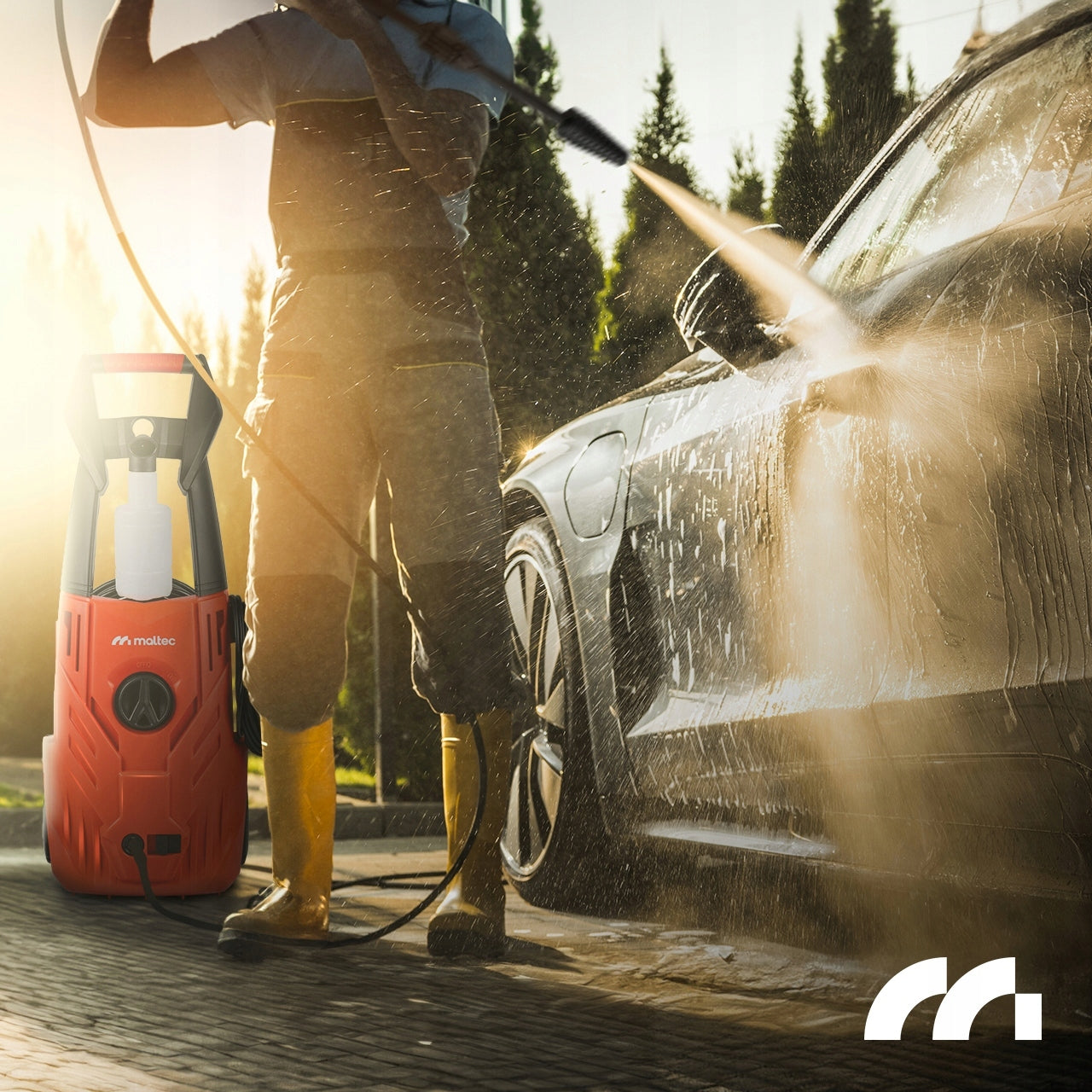 PRESSURE WASHER MalTec COMPACT SELF-SUCTION ALUMINUM TURBO POWERFUL PUMP Manufacturer code 109320