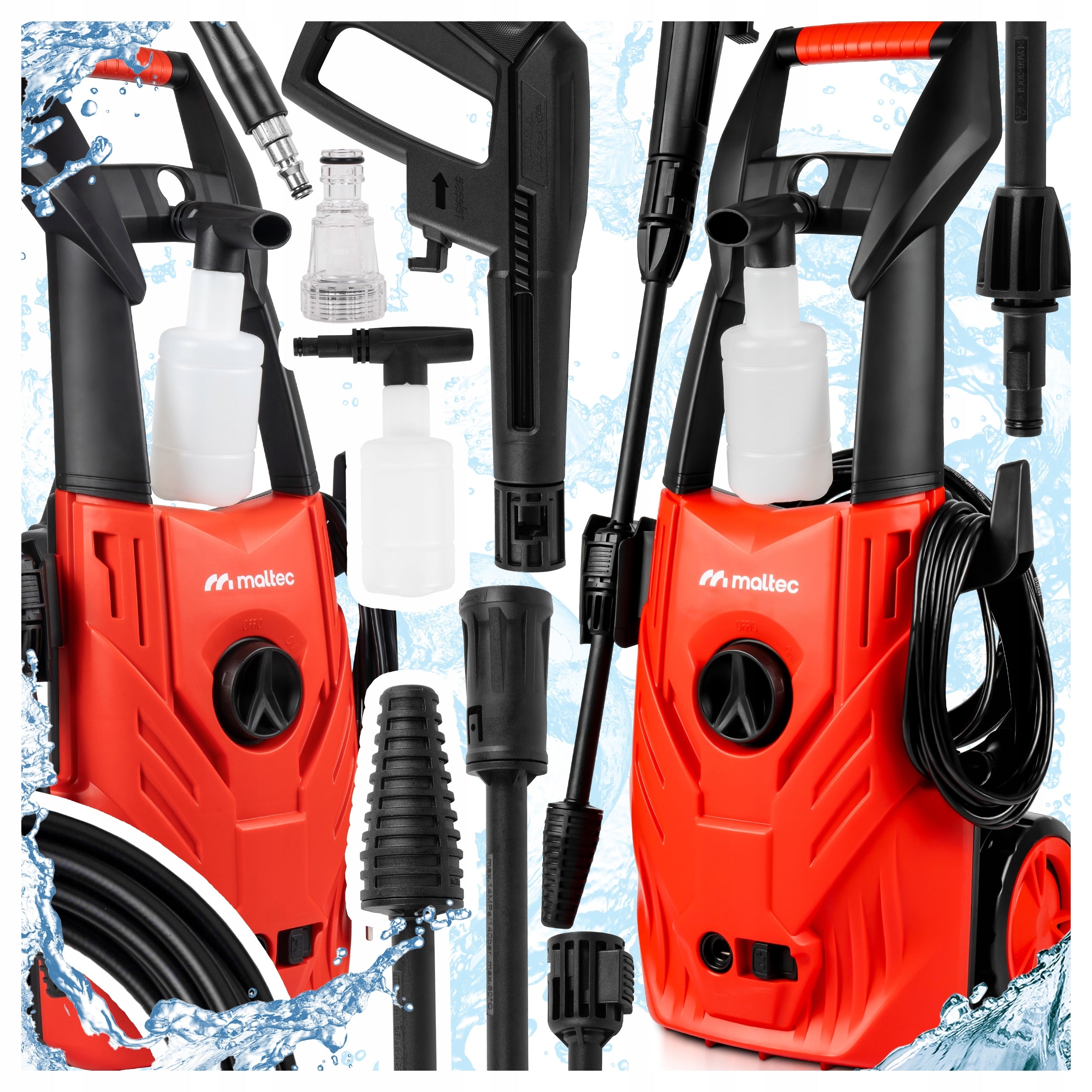 PRESSURE WASHER MalTec COMPACT SELF-SUCTION ALUMINUM TURBO POWERFUL PUMP