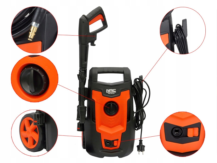 PRESSURE WASHER NAC 1400 IN 110 BAR ALUMINUM PUMP AUTO-STOP SYSTEM Packaging status original