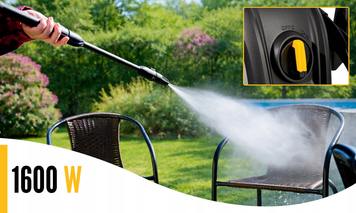 PRESSURE WASHER POWERFUL 135bar ALUMINUM PUMP 1600W BESTEN TURBO SET Manufacturer code BE0002914