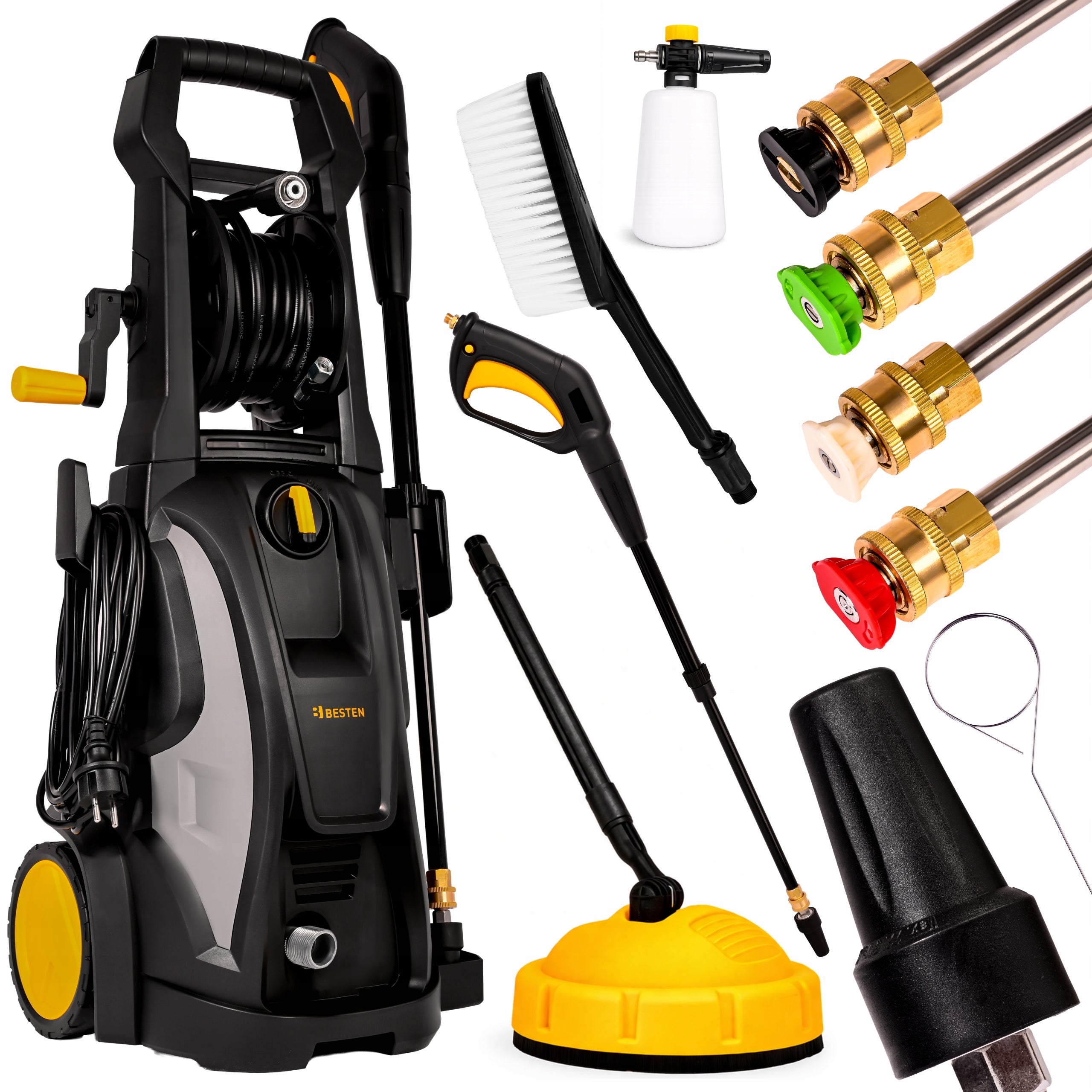 PRESSURE WASHER POWERFUL 180bar ALUMINUM PUMP 2400W BESTEN L8 ALU SET