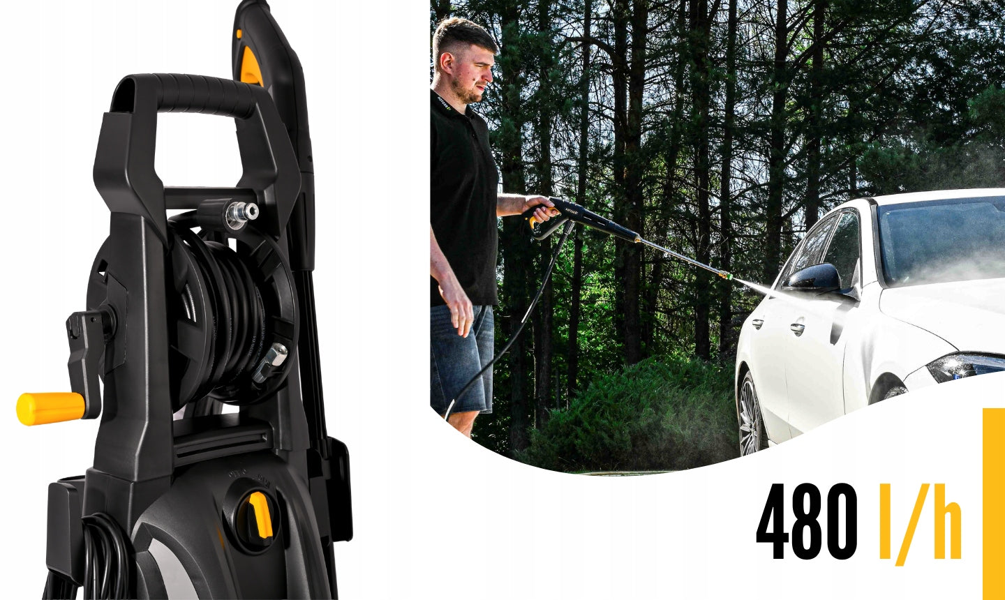 PRESSURE WASHER POWERFUL 180bar ALUMINUM PUMP 2400W BESTEN TURBO SET Manufacturer code BE0002913