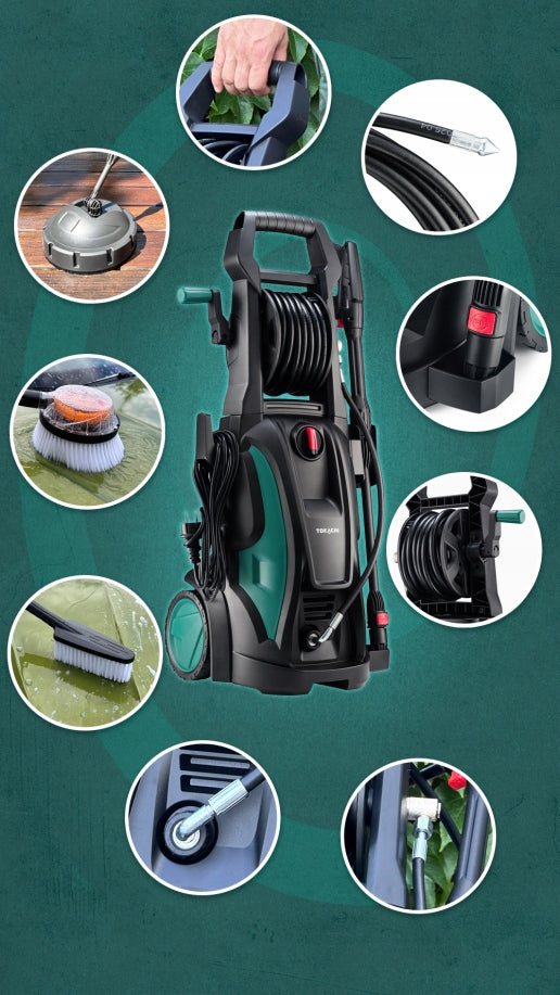 PRESSURE WASHER POWERFUL 180bar ALUMINUM PUMP 2400W TURBO L8 ALU SET Packaging status original