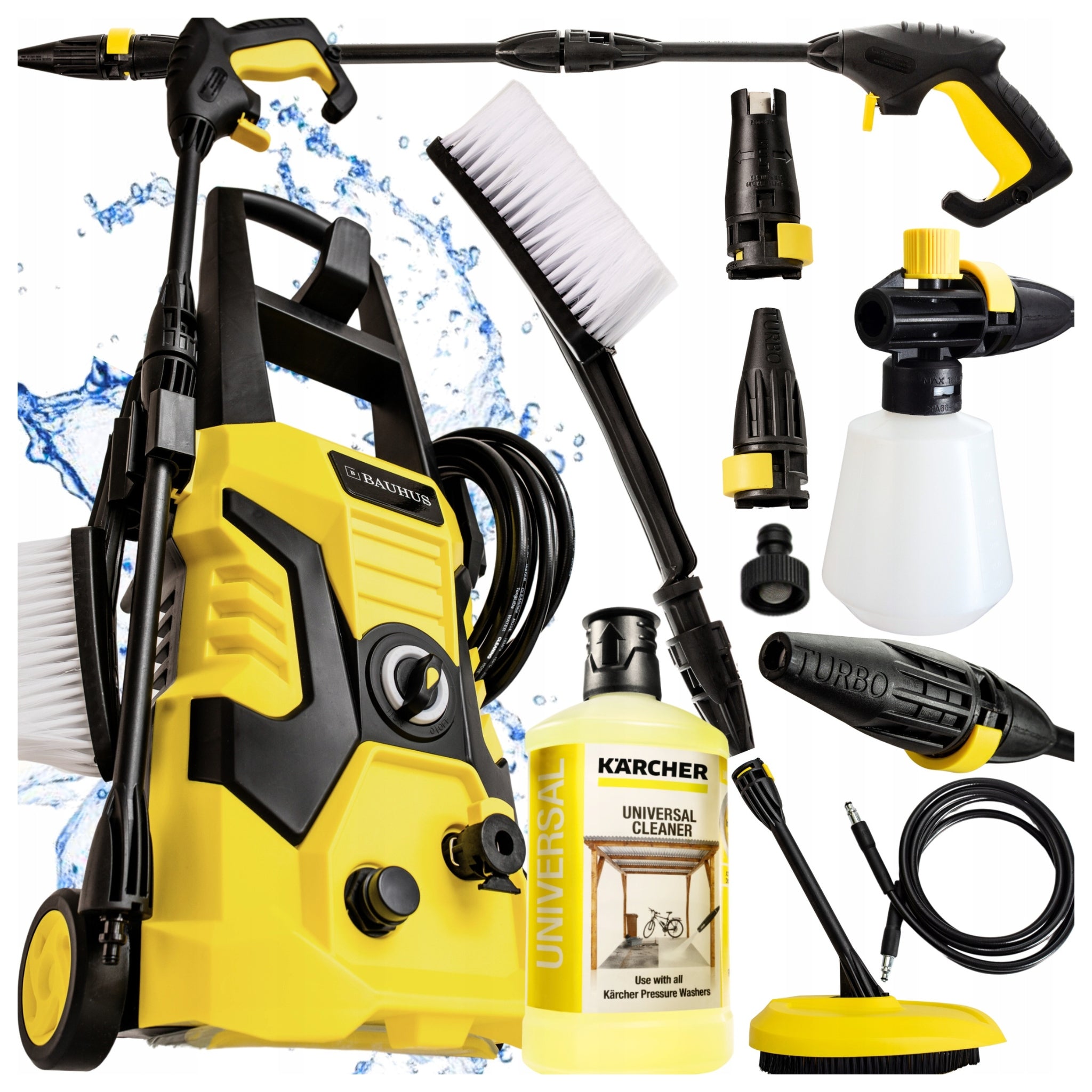 PRESSURE WASHER Powerful PRO PREMIUM Pump WITH WHEELS 1700W + LIQUID KARCHER